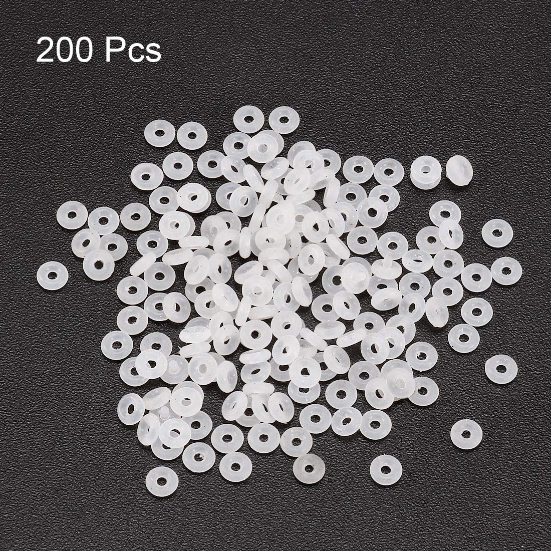 uxcell Silicone O-Rings, 3mm OD 1mm ID 1mm Width VMQ Seal Gasket for Compressor Valves Pipe Repair, White, Pack of 200