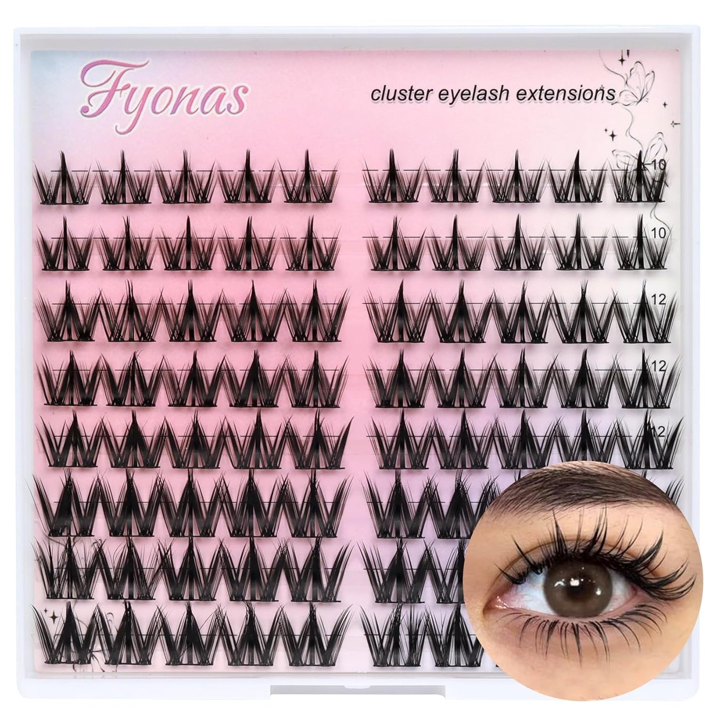 Manga Eyelash Clusters - Spiky Individual Lashes for Volume & Cosplay | 80Pcs C Curl