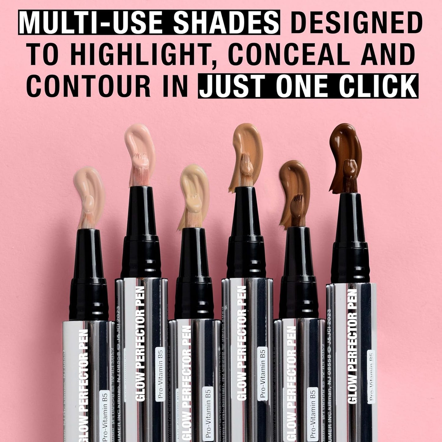 Neutrogena Healthy Skin Glow Perfector Concealer Pen - Lightweight Liquid Makeup with Pro-Vitamin B5 & Vitamin E | Light, 0.1 oz