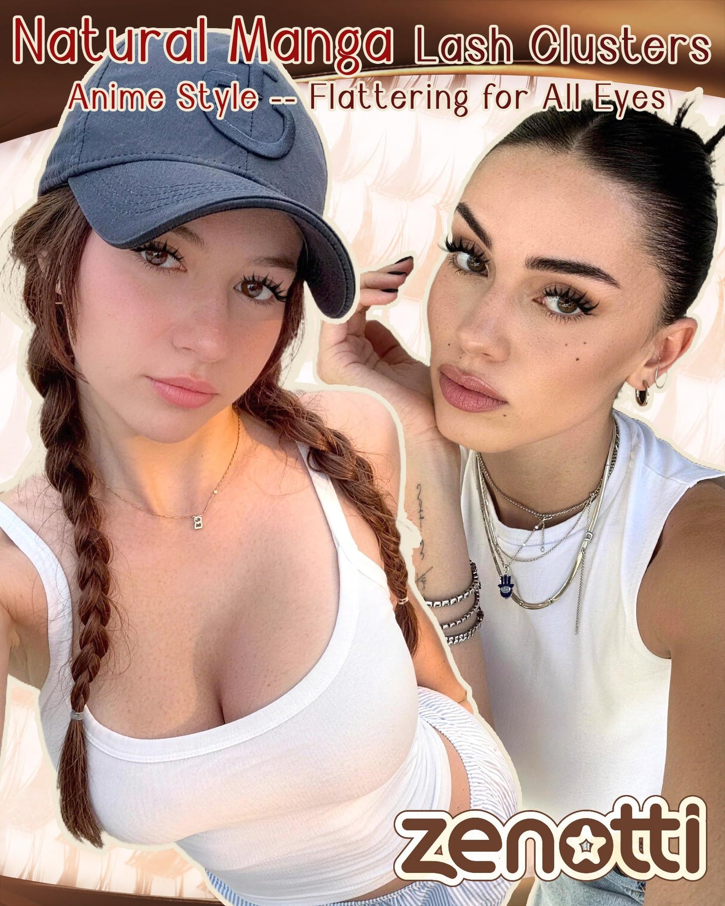 Manga Lash Clusters Natural Anime Lash Clusters with Spikes Fairy Cluster Eyelash Extensions Wispy Spiky Cosplay Individual Lashes with Invisible Band C Curly Doll Lash Extension 8-16MM by zenotti