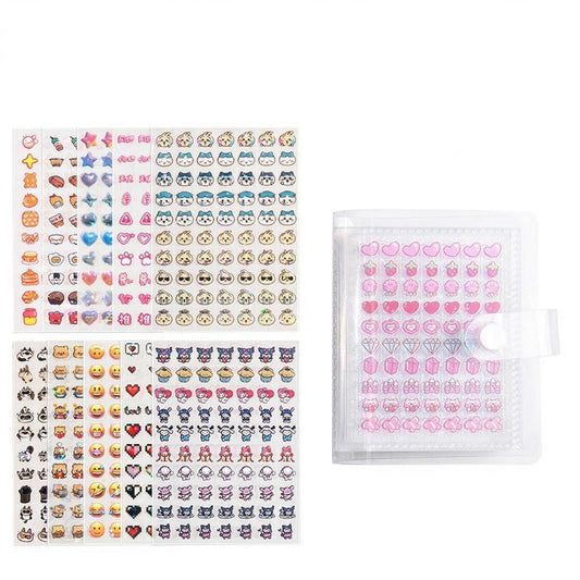 Small Stickers, 2400pcs 30 Sheets Scrapbooking Supplies, Miniature Tiny Stickers with Storage Book Cute Mini Sticker Sheets DIY Sticker Faces for Girls Art Craft Gooka Journaling Decoration
