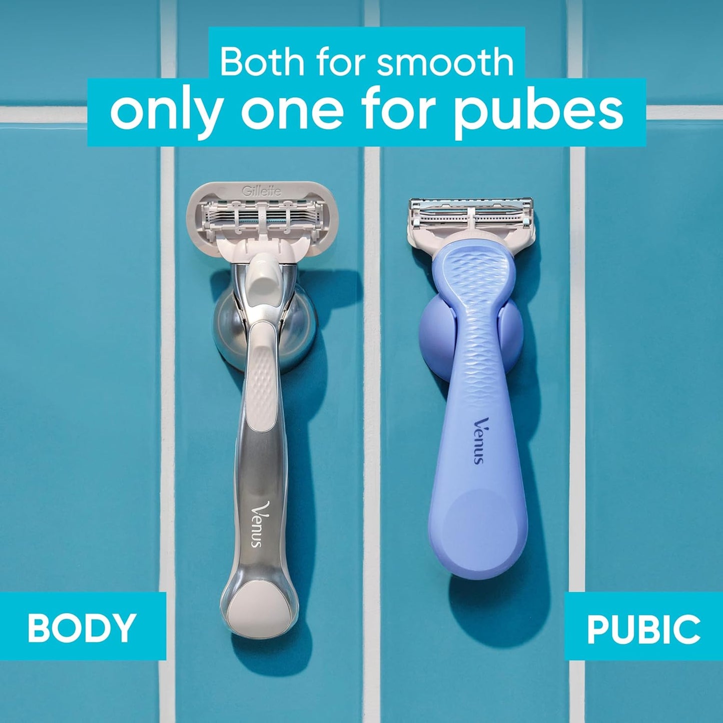 Gillette Venus Women's Razor Set - Intimate Grooming for Pubic & Body Hair | 1 Pubic & 1 Body Razor