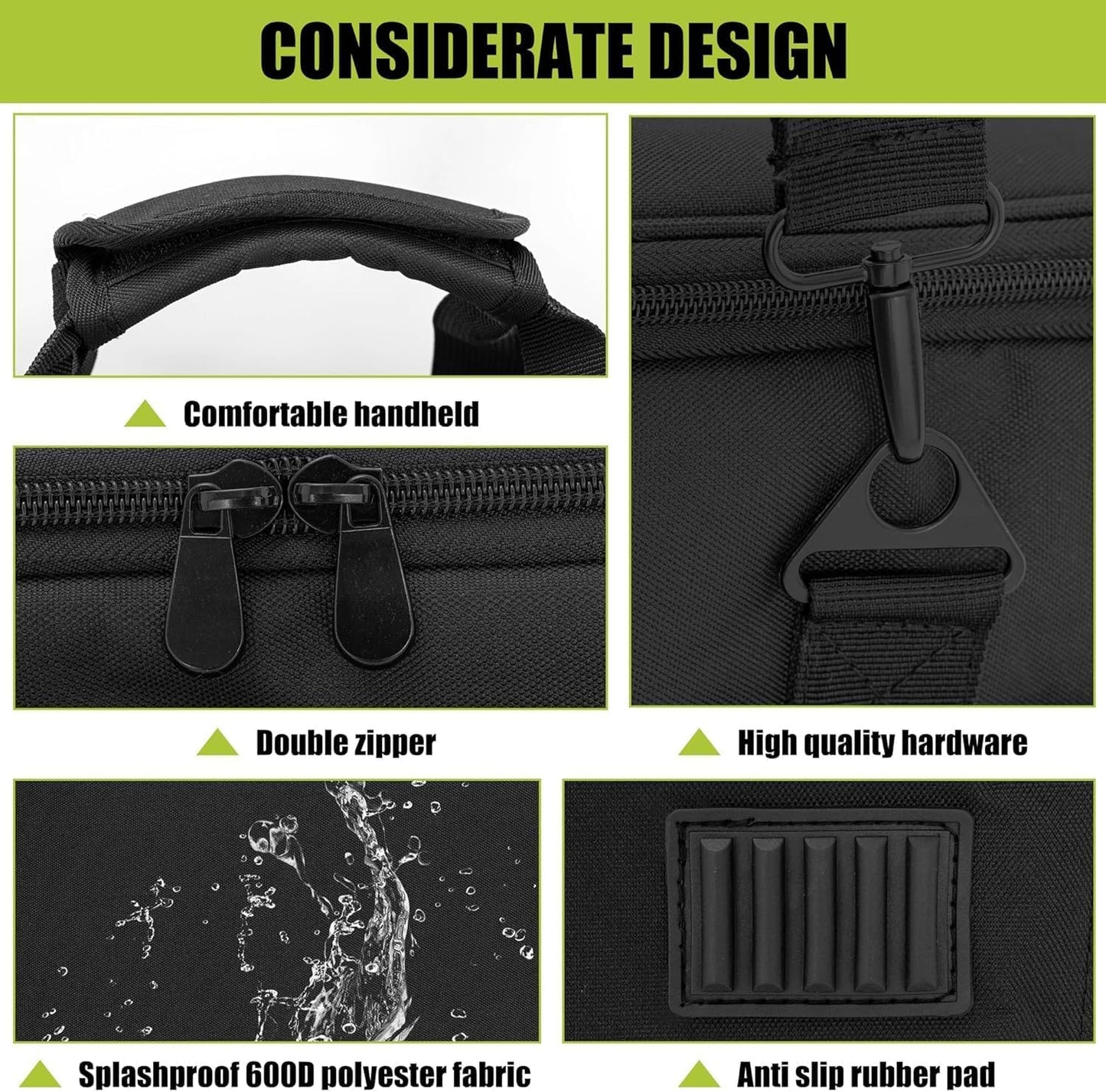 Portable Barber Supplies Bag - Professional Hair Clipper Organizer with Shoulder Strap | Ideal for Scissors, Clippers & Trimmers