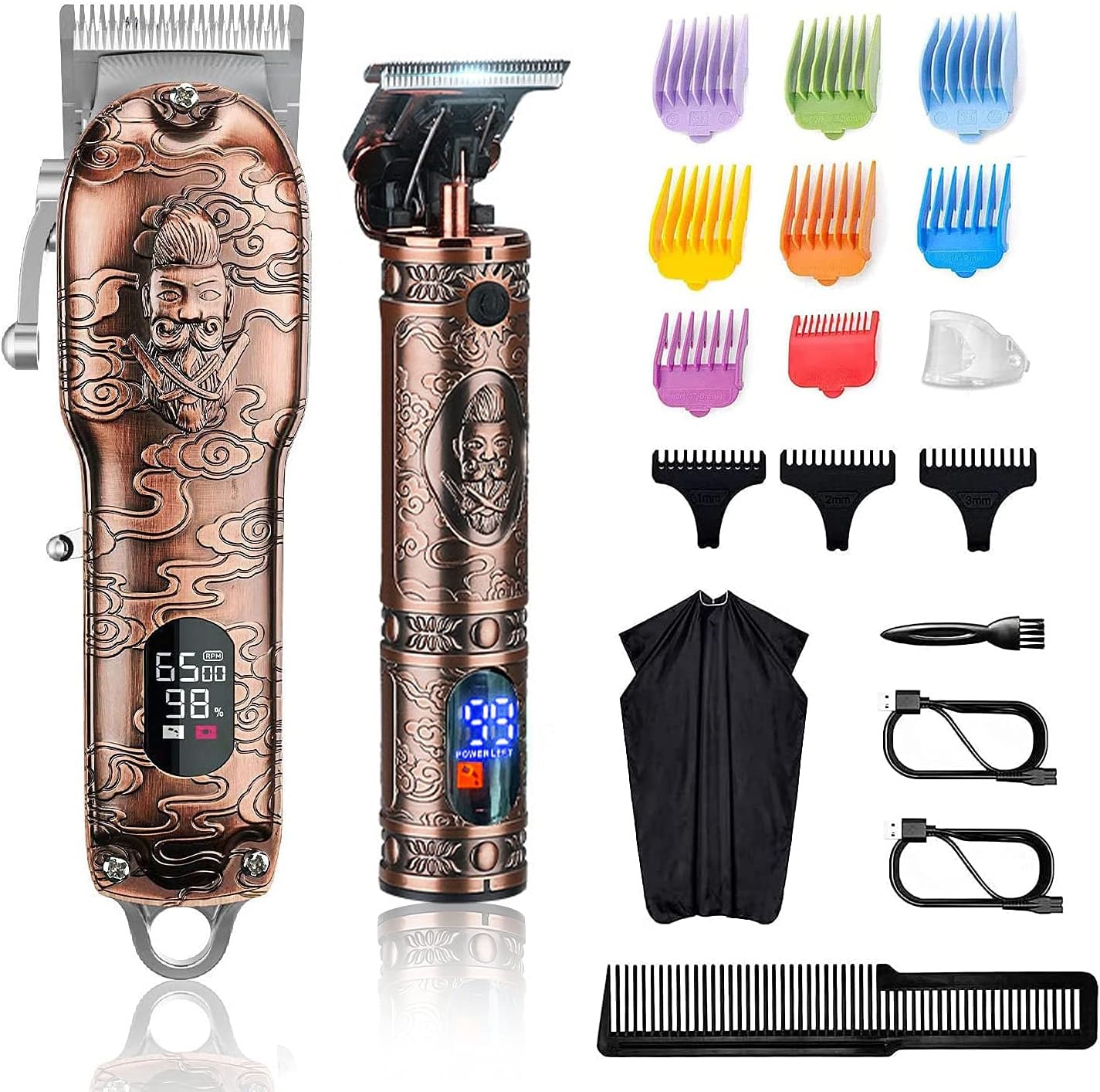 Professional Hair Clippers Set for Men - Electric Foil Shavers & Barber Kit with Travel Case | Grooming Essentials