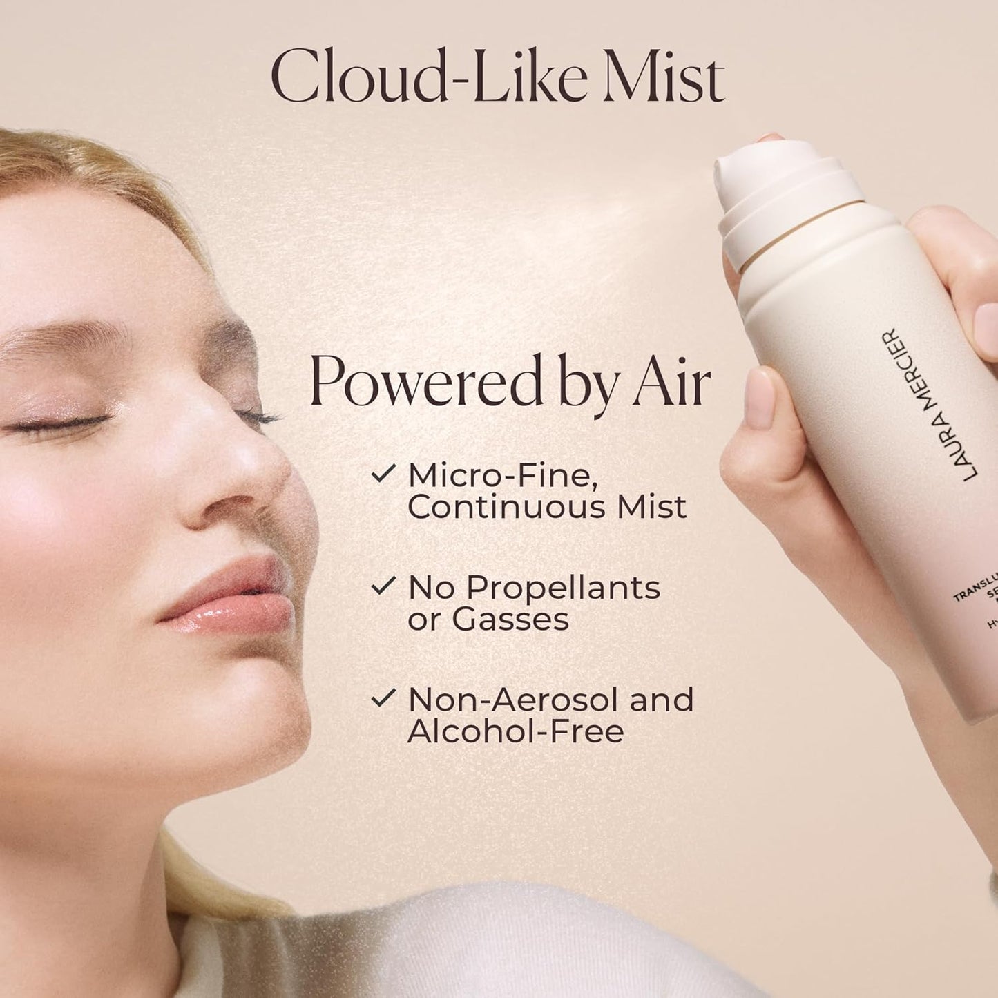 Laura Mercier Translucent Hydrating Setting Spray - Ultra-Blur Face Mist with Hyaluronic Acid | 24HR Shine Control, Natural Finish