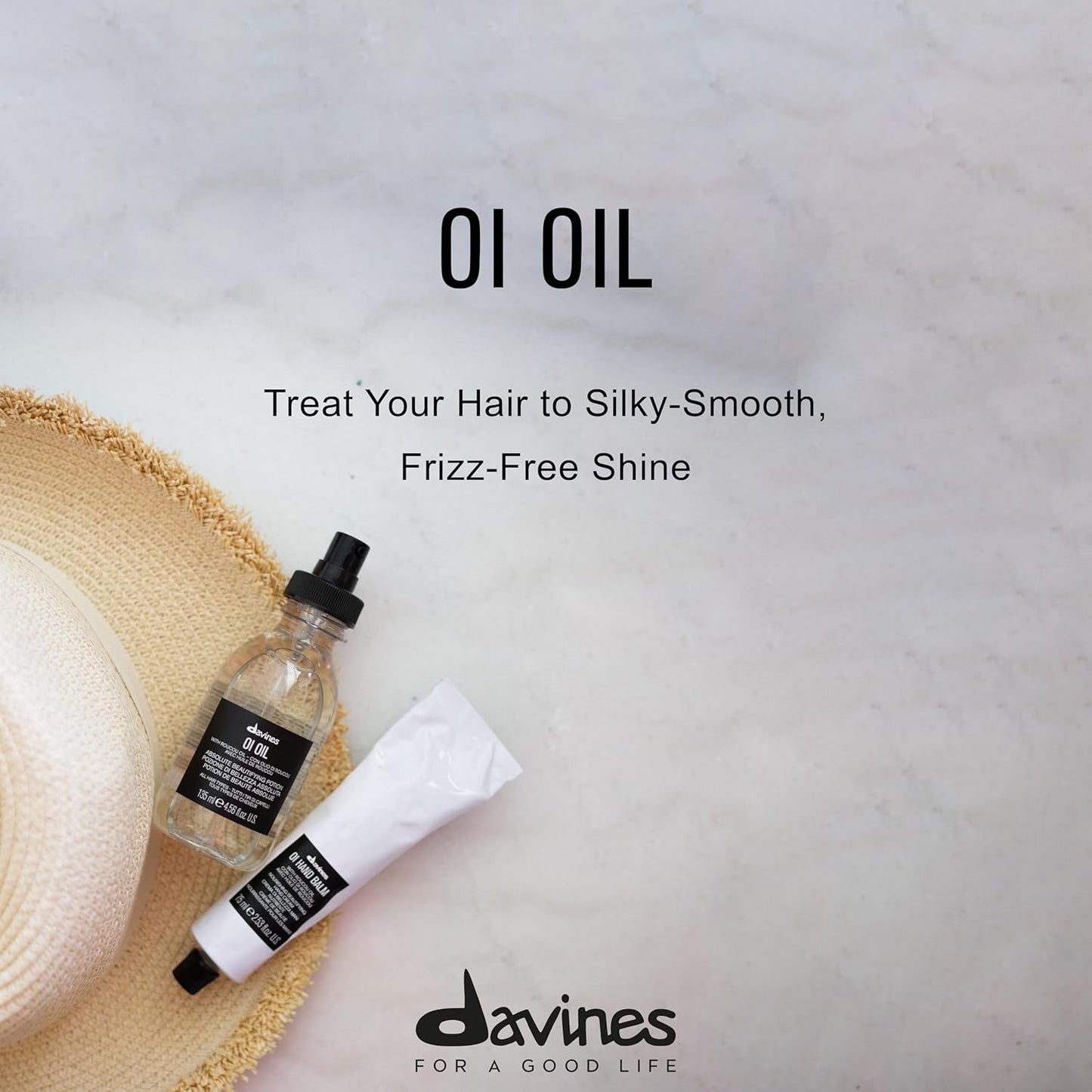Davines OI Oil - Multi-Function Hair Serum for All Types | Weightless Anti-Frizz & Shine with Roucou Oil