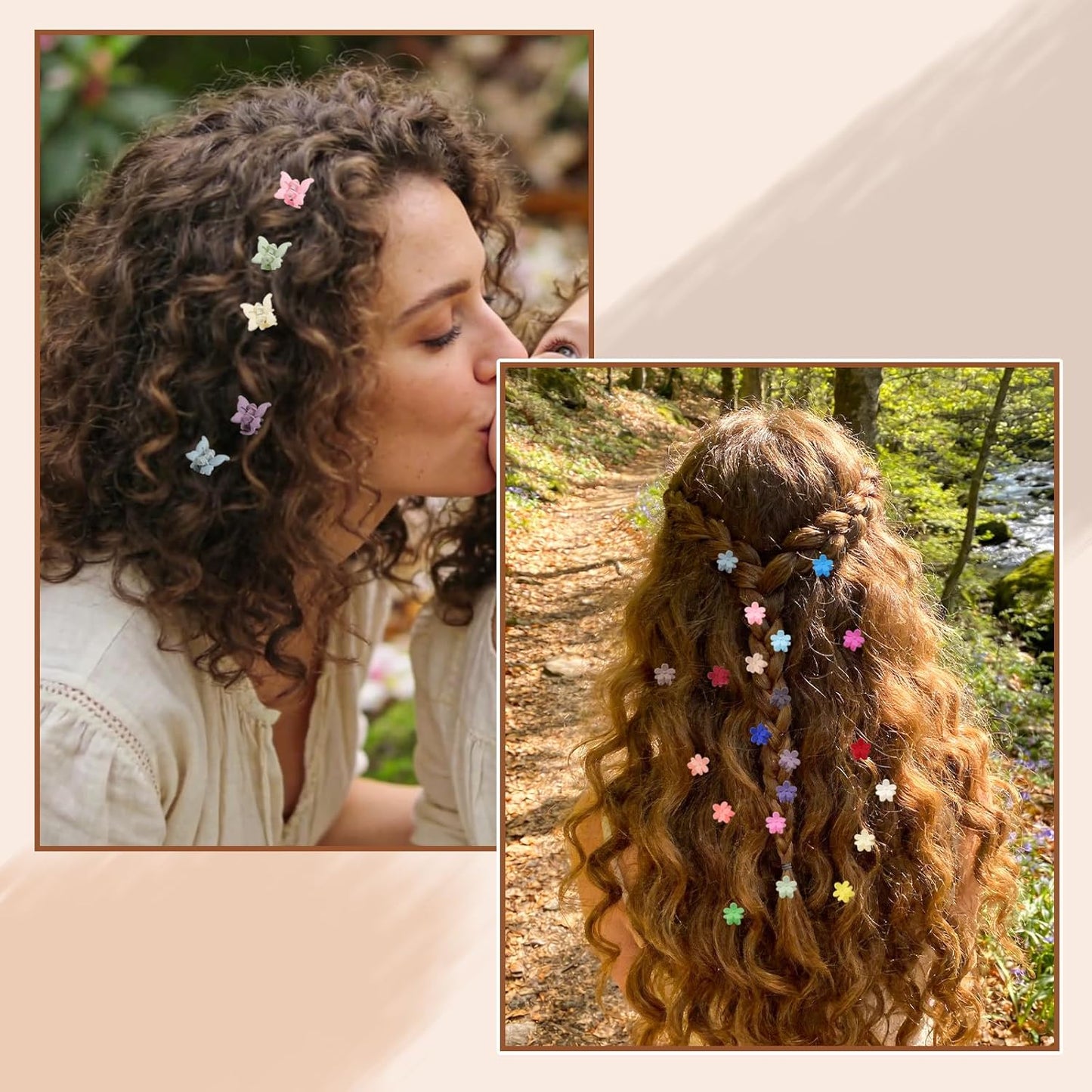128pcs Baby Girls Hair Clips - Mini Claw Clips in Flower & Butterfly Styles | Hair Barrettes with Organizer Box