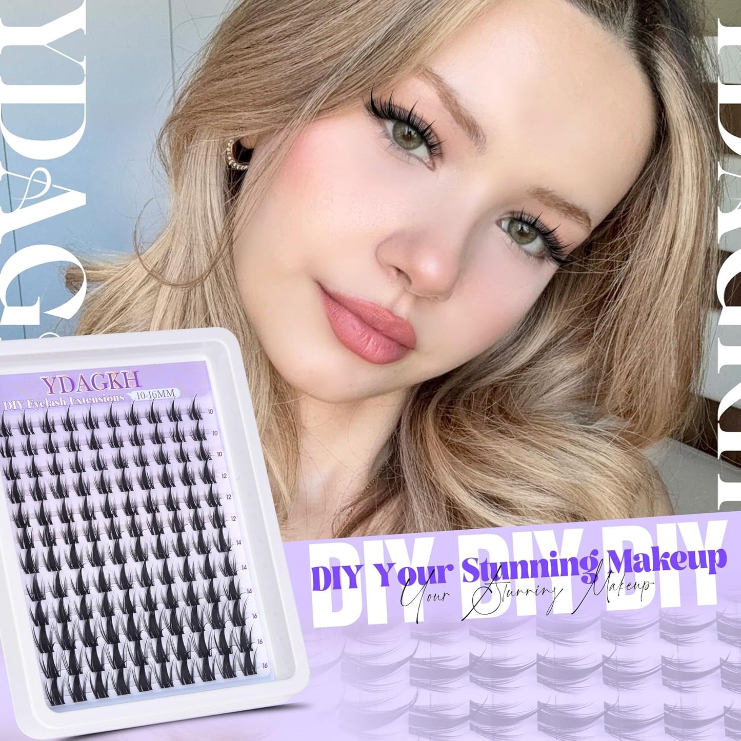 Anime Lash Clusters - Spiky Manga Eyelash Extensions with Invisible Band | 10-16mm Wispy 120 Pcs