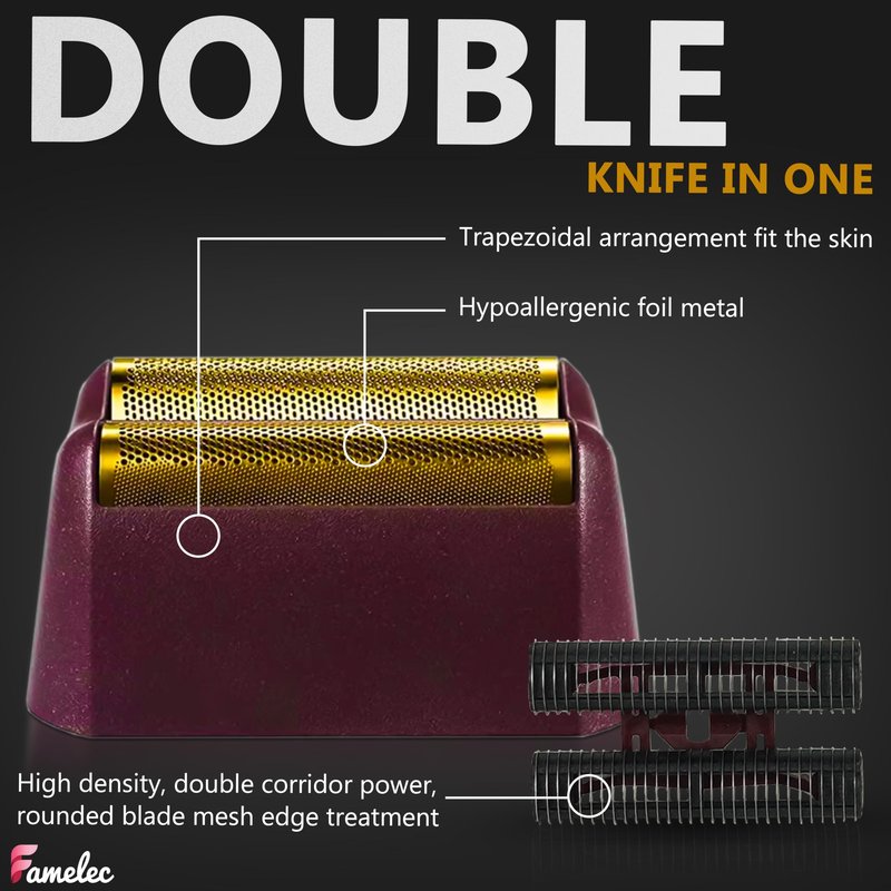 FAMELEC Foil & Cutter Bar Assembly Replacement for Wahl Professional 5 Star Series Shaver Models 7031-100, 7043-100, High-Performance Shaver Accessories Compatible with Wahl Replacement Head