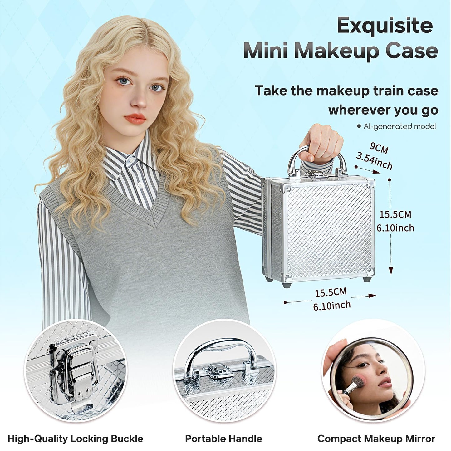 Color Nymph Girls Makeup Kit for Teens Make up Set for Beginners Silver