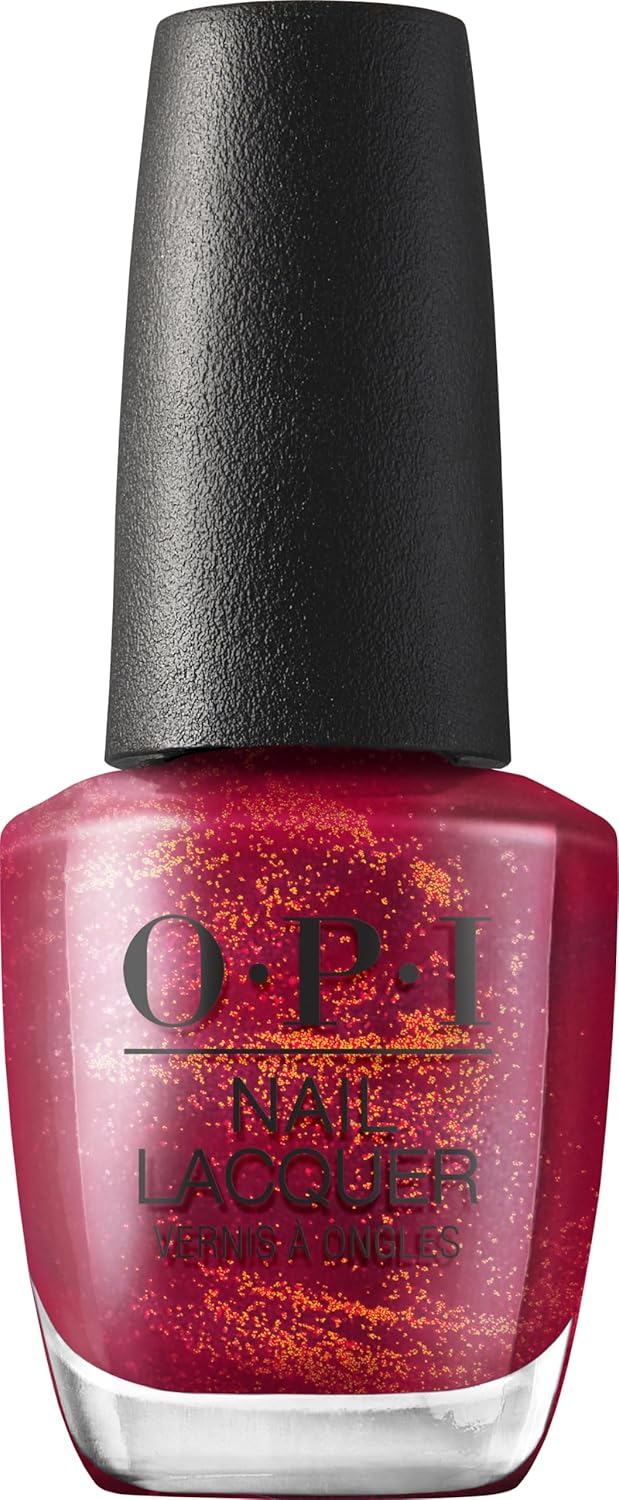 OPI Nail Lacquer Red Nail Polish - Crème, Shimmer & Glitter | Chip Resistant, Fast Drying | 0.5 Fl Oz