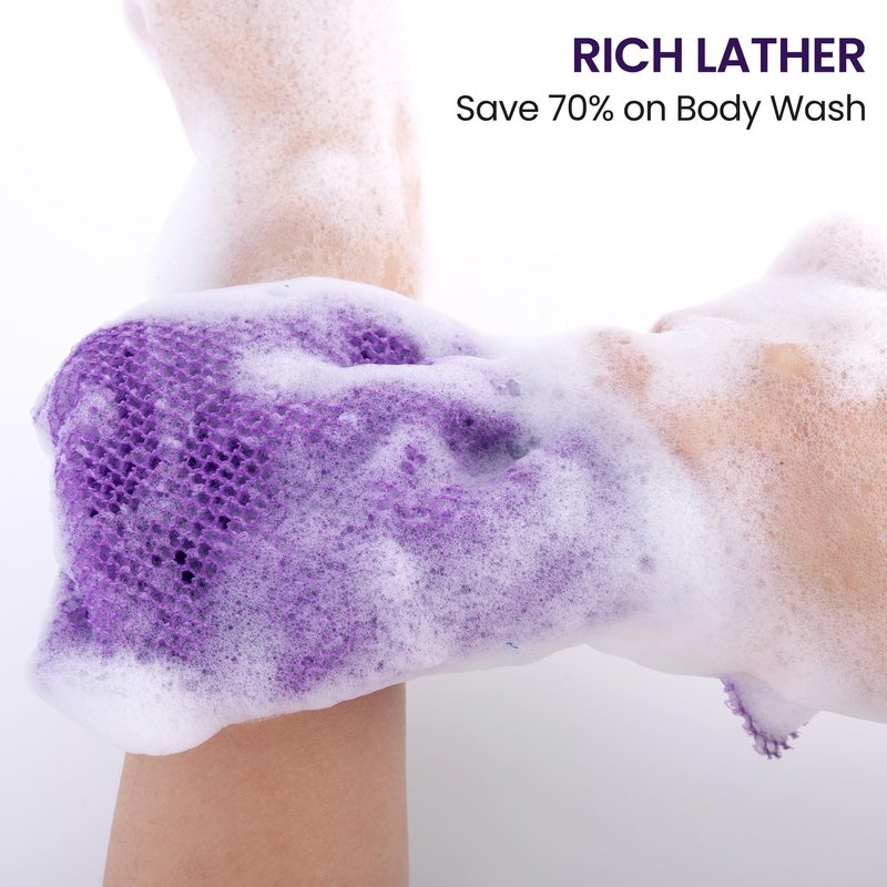 African Bath Sponge African Net Long Net Bath Sponge Exfoliating Shower Body Scrubber Back Scrubber Skin Smoother,Great for Daily Use,6 Colors