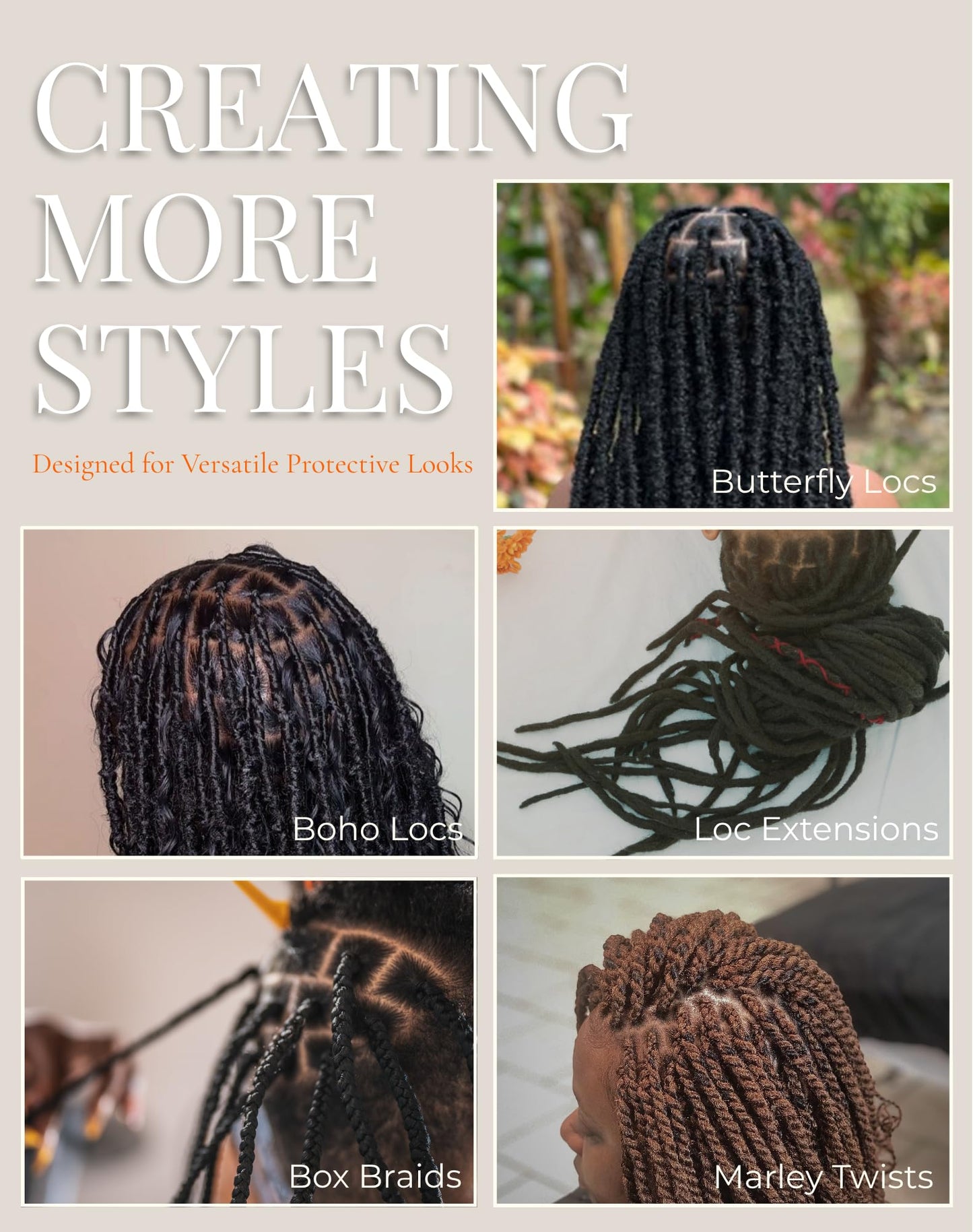 The Fox Afro Kinkys Bulk Human Hair Bundles for Braiding (14 Inch, Natural Color #1B, 50g), 100% Unprocessed Soft 4C Human Hair for Boho Braids, Twists, Dreadlocks & Loc Repair, Kid-Friendly