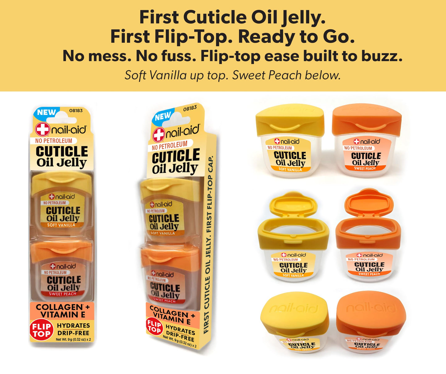 Nail-Aid Cuticle Oil Jelly, Press-On Friendly Non-Drip Treatment