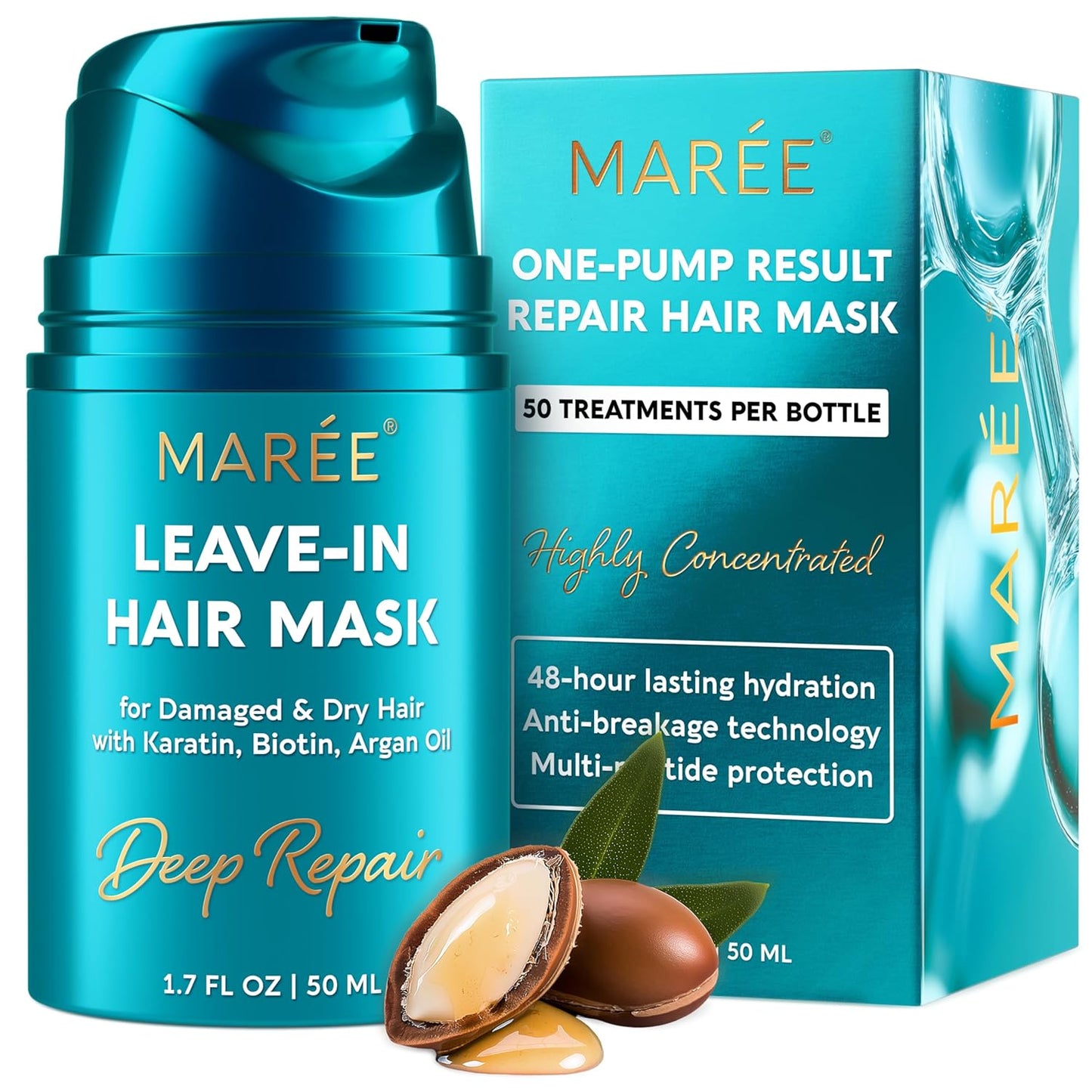 Leave-In Conditioner for Dry Damaged Hair - Glossy Finish for Curly & Color-Treated Hair