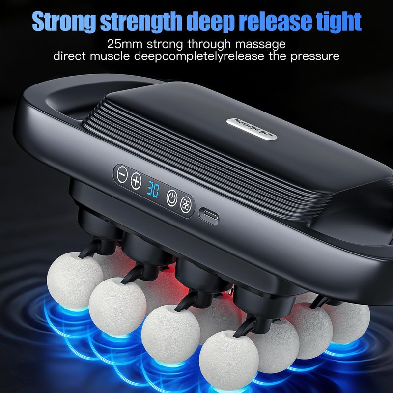 Stellamist 20 Heads Massage Gun Set, Deep Tissue Percussion Massager with 3 Modes&30 Intensities-Muscle Massage Gun for Back/Shoulder/Foot/Body/Hand Muscle Pain Relief,Birthday Gifts