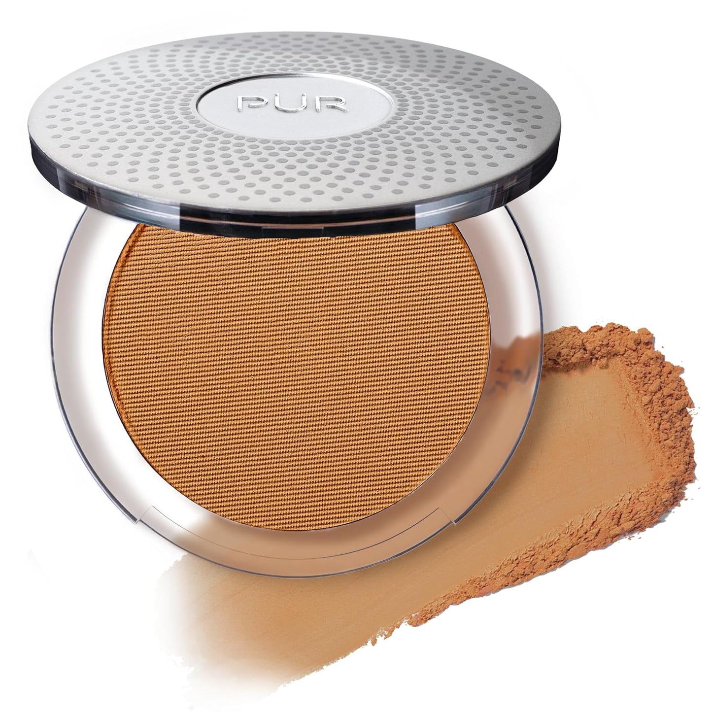 PÜR MINERALS 4-in-1 Pressed Mineral Makeup Powder Foundation with SPF 15 | Buildable Medium to Full Coverage Compact