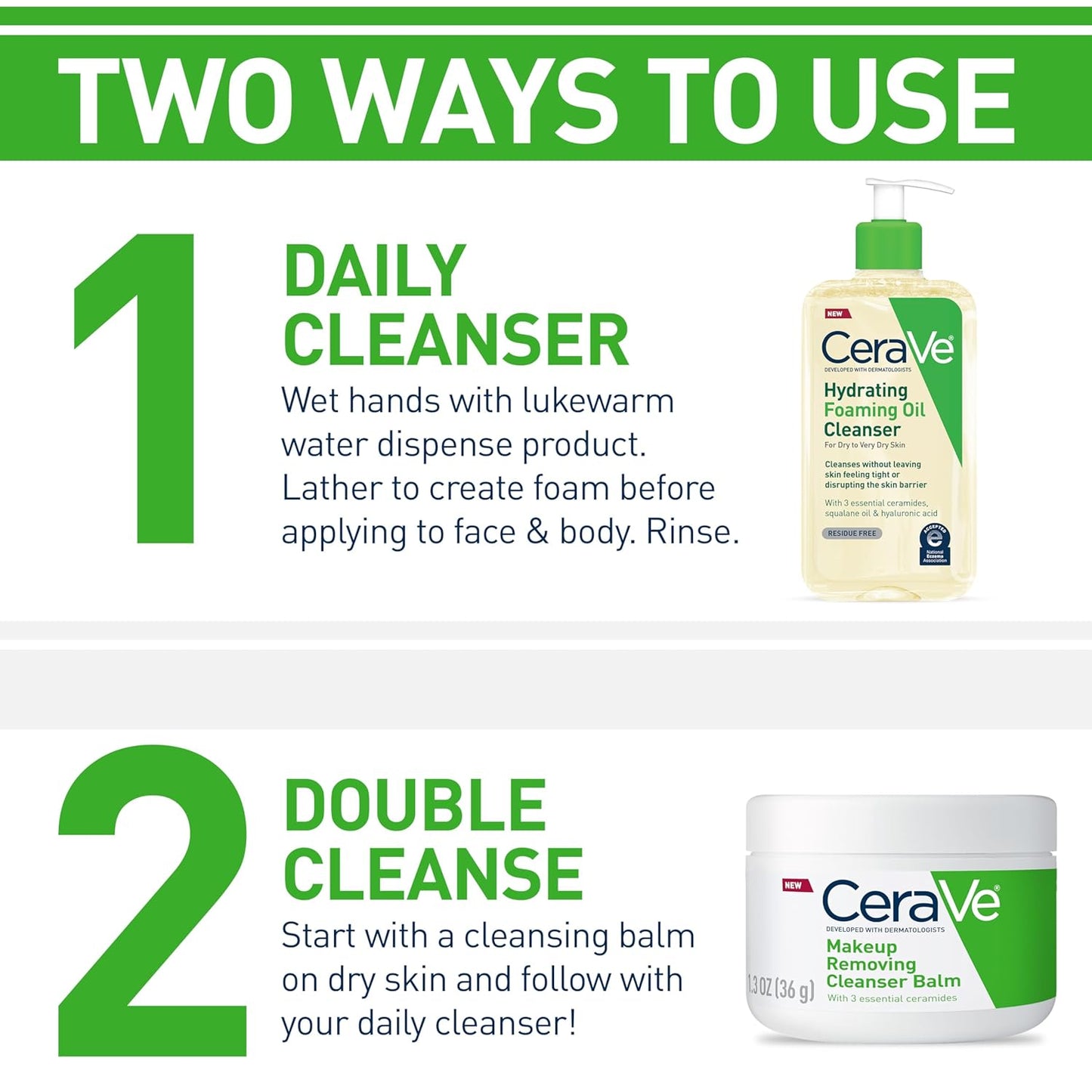 CeraVe Hydrating Foaming Oil Cleanser - Moisturizing Squalane & Hyaluronic Acid | 19 FL Oz for Dry Skin