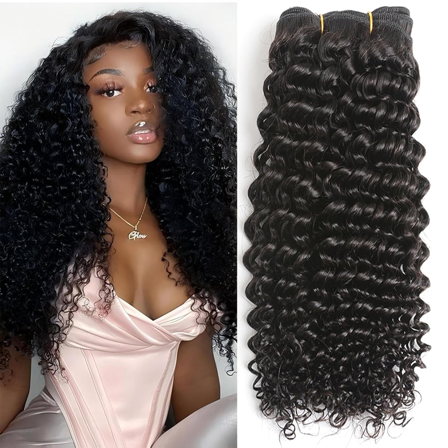 Curly Bundles Human Hair - 3C/4A Kinky Texture | 50g Jerry Curly Short Weave for Black Women