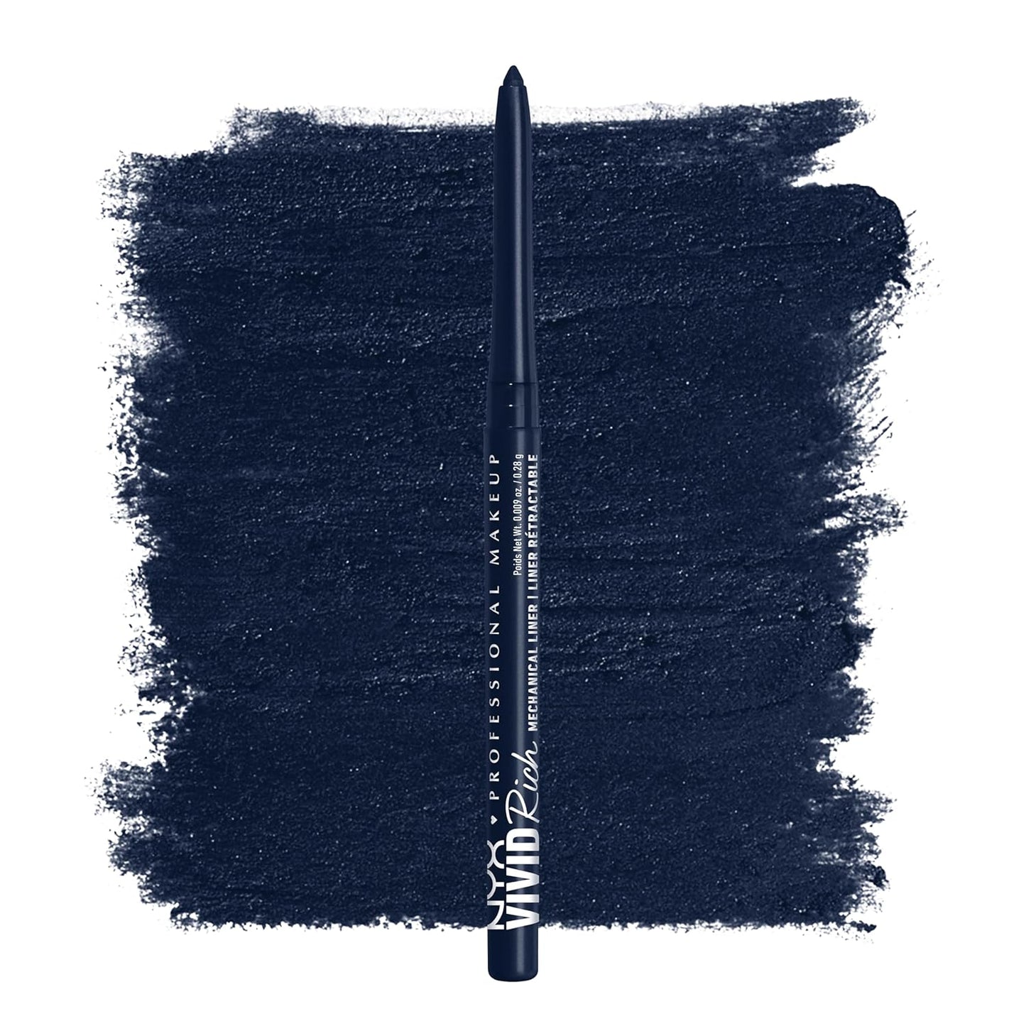 NYX Mechanical Eye Pencil - Vivid Deep Blue Retractable Eyeliner | Creamy Formula, Sapphire Bling