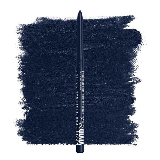 NYX Mechanical Eye Pencil - Vivid Deep Blue Retractable Eyeliner | Creamy Formula, Sapphire Bling