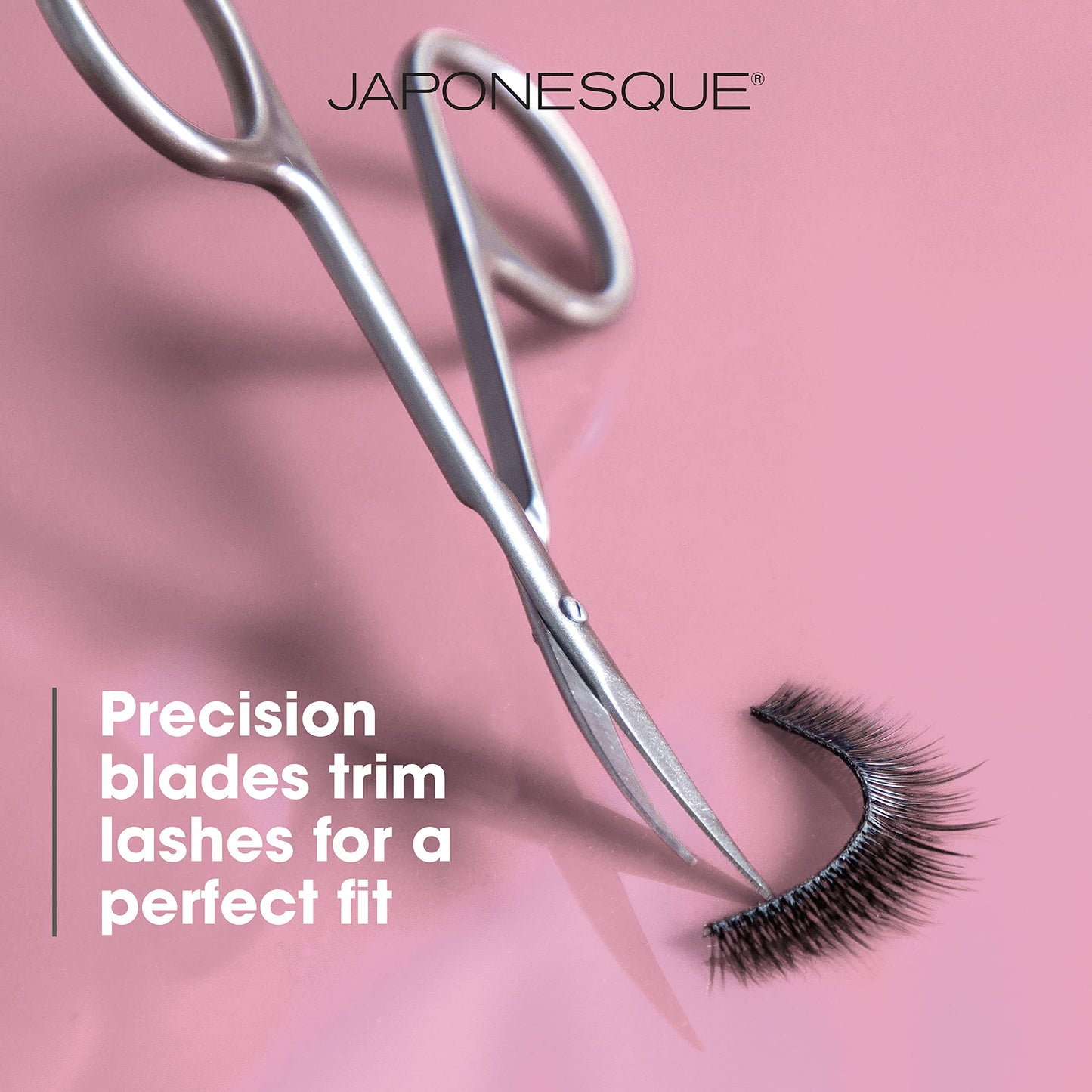JAPONESQUE False Eyelash Applicator Kit, Stainless Steel Scissors And Tweezer Applicator Duo - Two Piece Kit For Easy, Natural Looking False Eyelashes, Works On Strips and Lash Clusters