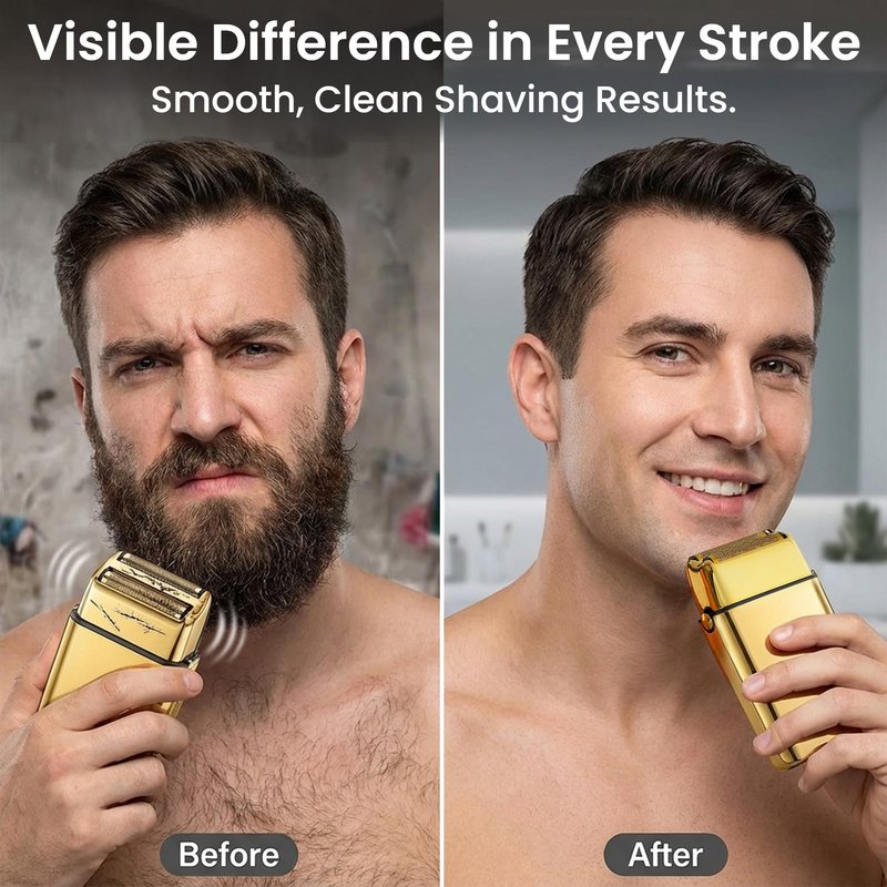 3 Pack Shaver Replacement Foil Compatible with Babyl*ss FXFS2G/FXFS2, Shaver Foil Replacement for Superior Shaving (Gold)