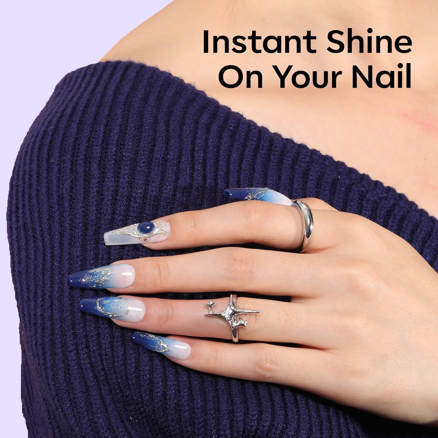 Blue Gel Nail Polish - Navy Blue Deep Color Soak Off for DIY Manicure Art | 15ML