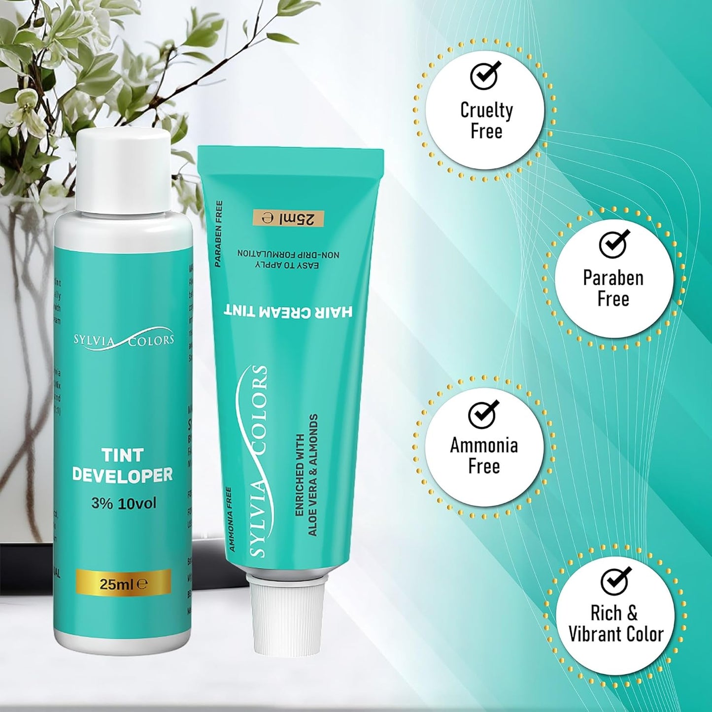 Light Brown Hair Tint Kit - Root Touch-Up Color for Grays & Roots | Waterproof Formula, 25ml, 40 Applications, Lasts 4-6 Weeks