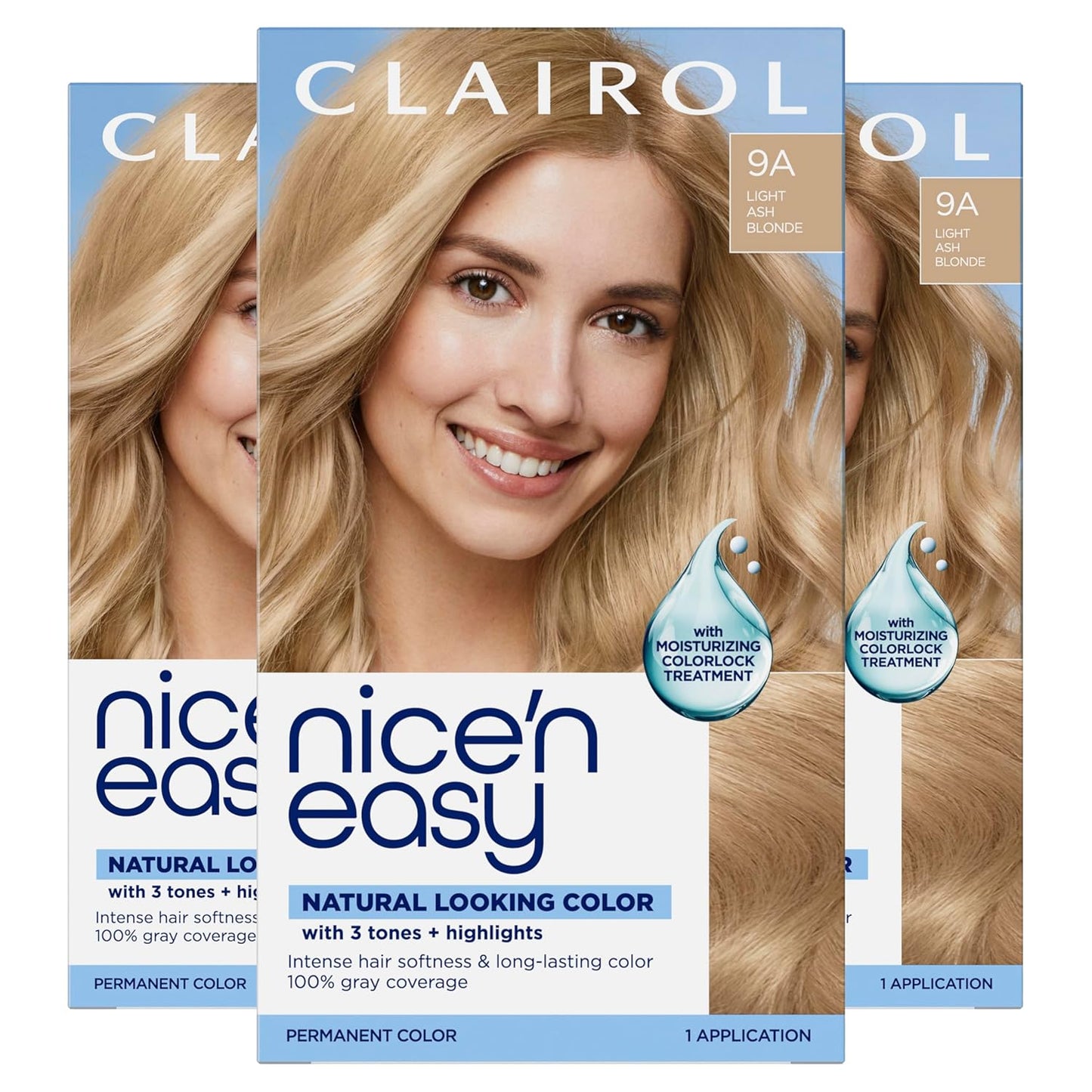 Clairol Nice'n Easy Permanent Hair Dye - Blackest Black | 100% Gray Coverage & Long-Lasting Shine | Single Pack