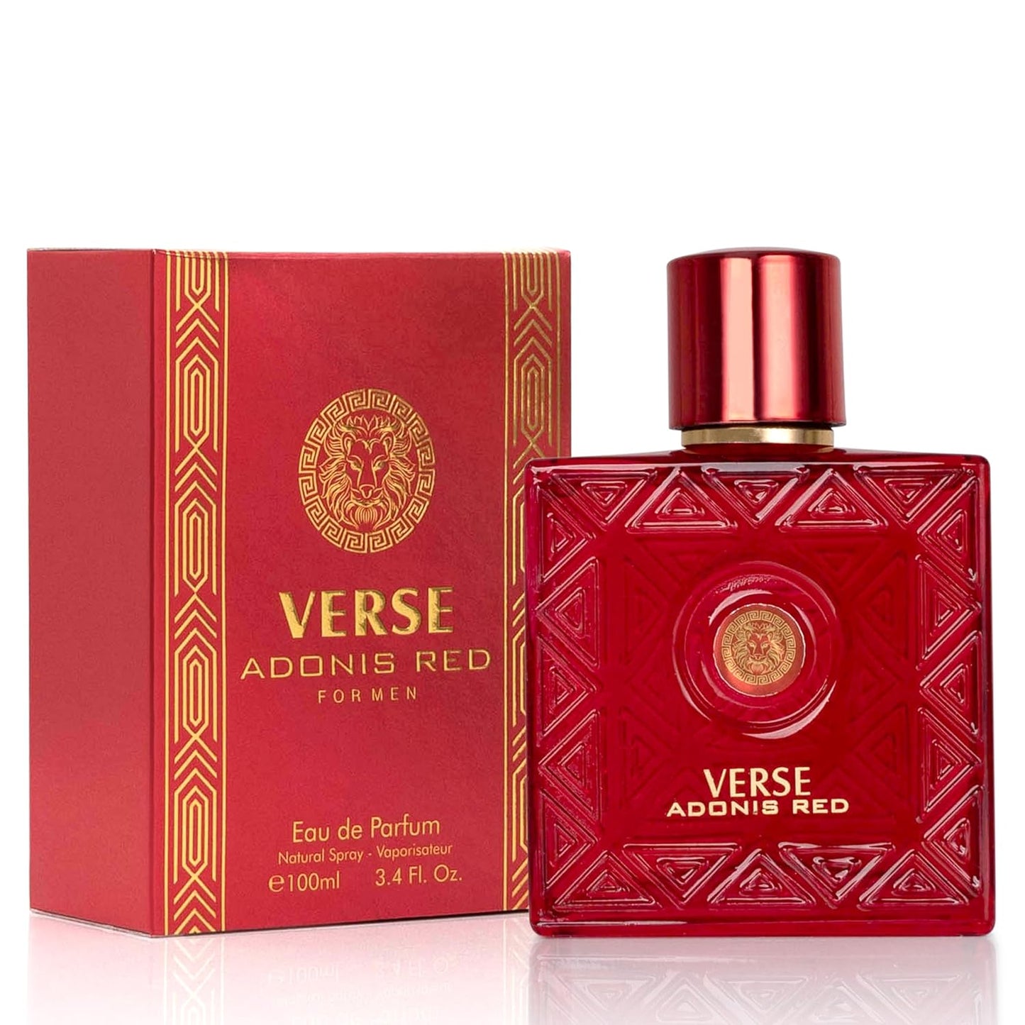 Adonis Red Eau De Parfum for Men - 100ml Fruity Warm Floral Fragrance | Includes NovoGlow Pouch