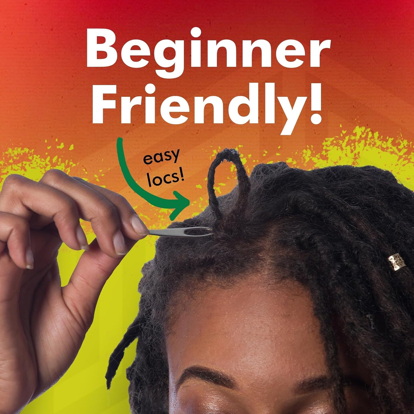 Interlocking Tools for Locs - Sisterlock & Dreadlocks Starter Kit with Locking Needle | 1 Large & 1 Small Pin