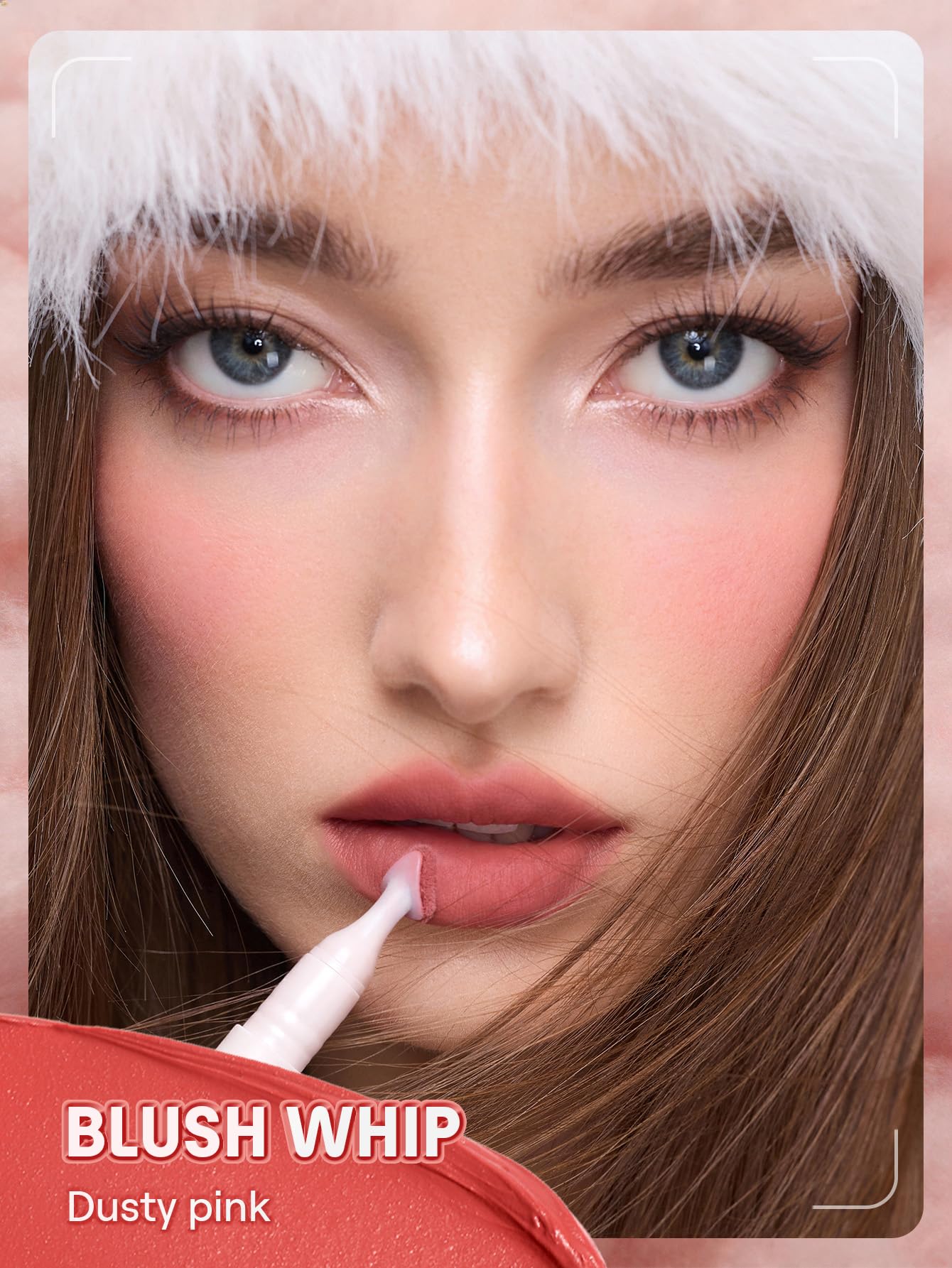 SHEGLAM Marshmallow Puff Lip Blur Pen Matte Lipstick for Long-lasting Hydrating Lip Makeup-136 Blush Whip