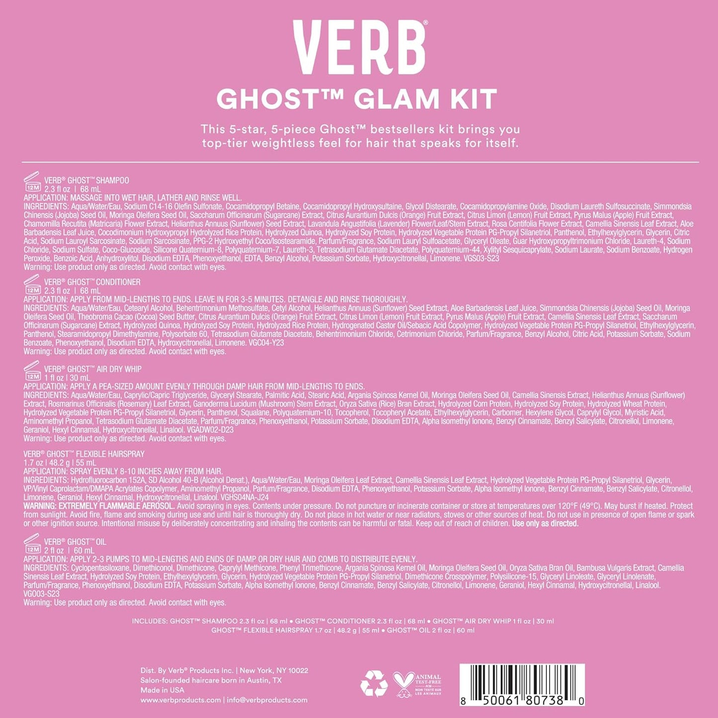 VERB Ghost Discovery Kit - Weightless Shine & Frizz Control | Travel-Sized Essentials