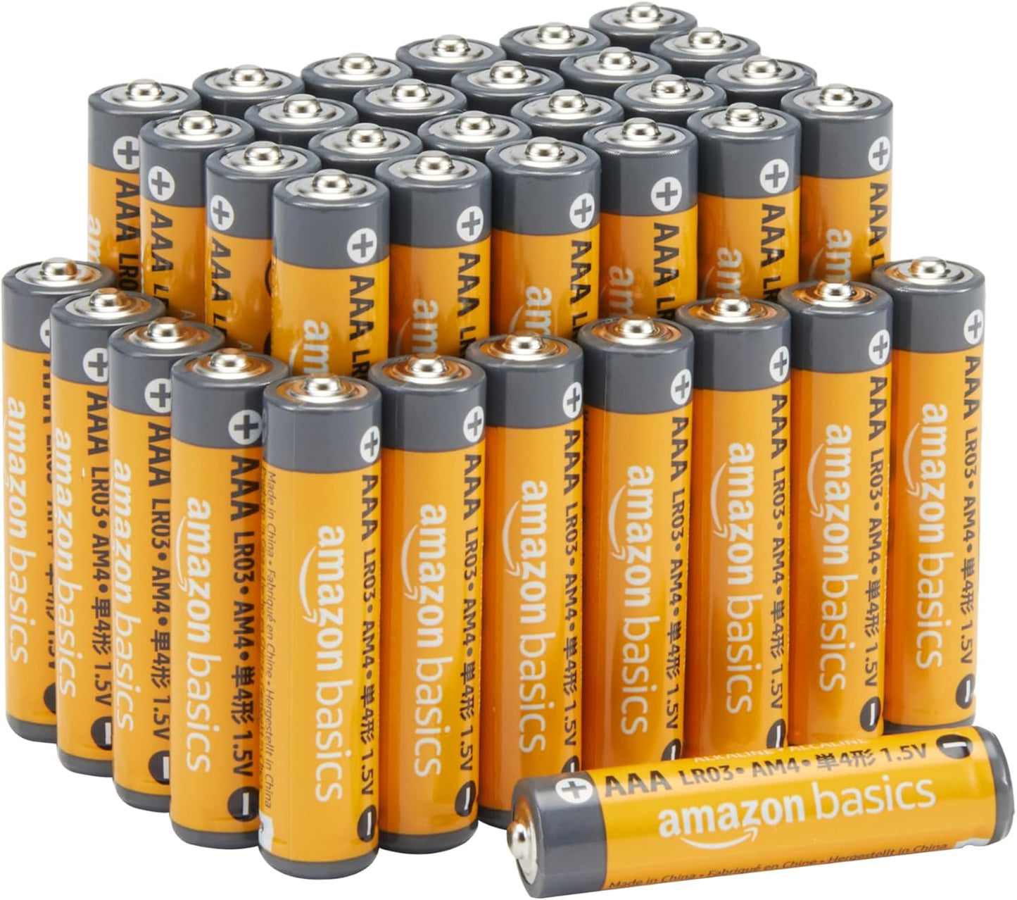 AAA Alkaline Batteries - Long-Lasting 1.5 Volt Power | 36-Count Pack for Reliable Performance & Emergency Storage
