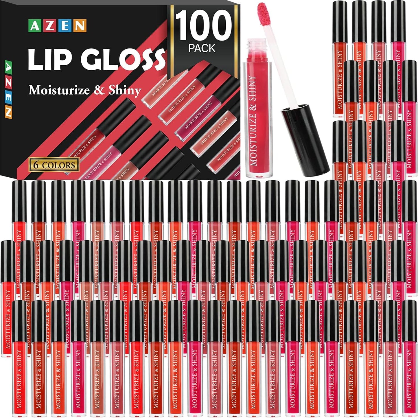 24 Pack Lip Gloss Set - Hydrating Lip Oil for Dry Cracked Lips with Vitamin E | Perfect Gift for Women