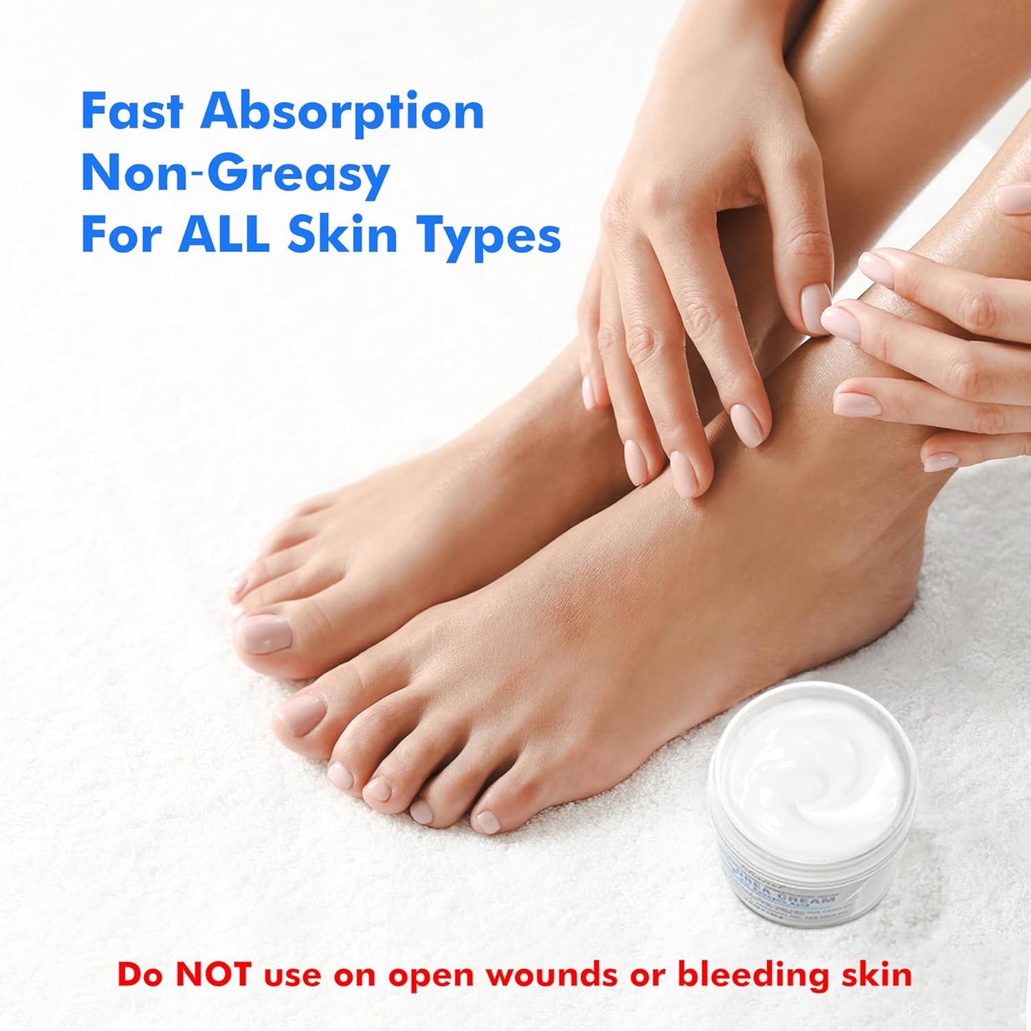 Ebanel Urea Cream 40% - Salicylic Acid Foot Cream for Dry Cracked Heels & Skin Repair | 4 oz