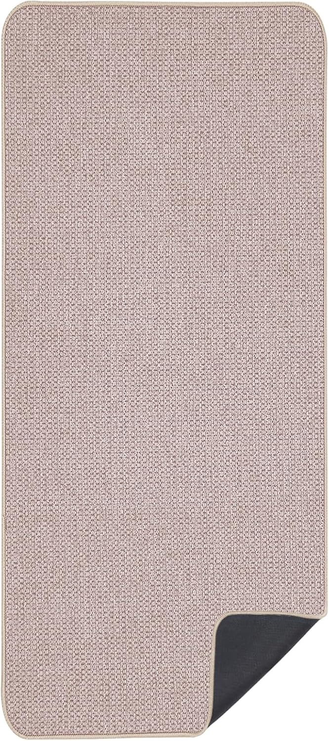 Ultra Thin Bath Mat - Non-Slip Rubber Bathroom Rug, Quick Dry & Absorbent | Grey, 1'5"x2'3" (17x27 Inch)