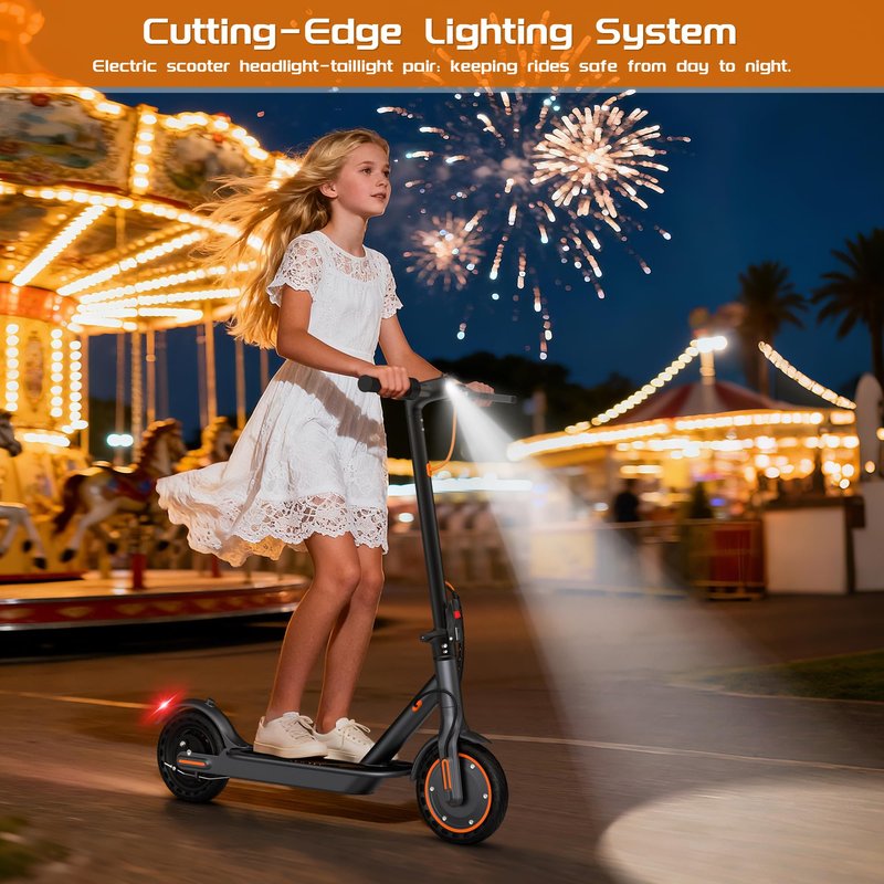 Maxshot Electric Scooter, 8.5" /10" /14" Tire, 16/19/22 Mph Top Speed, 12/16/21/27/28/49/50 Miles Long Range, Folding Escooter for Adults and Kids with Seat Bag, Dual Braking, Dual Suspension, App