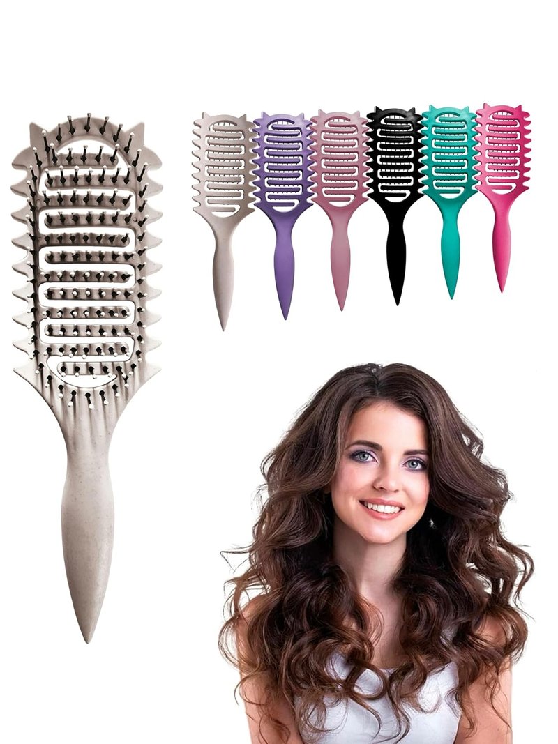 Curl Defining Brush - Vented Hair Brush for Detangling & Styling | Off White