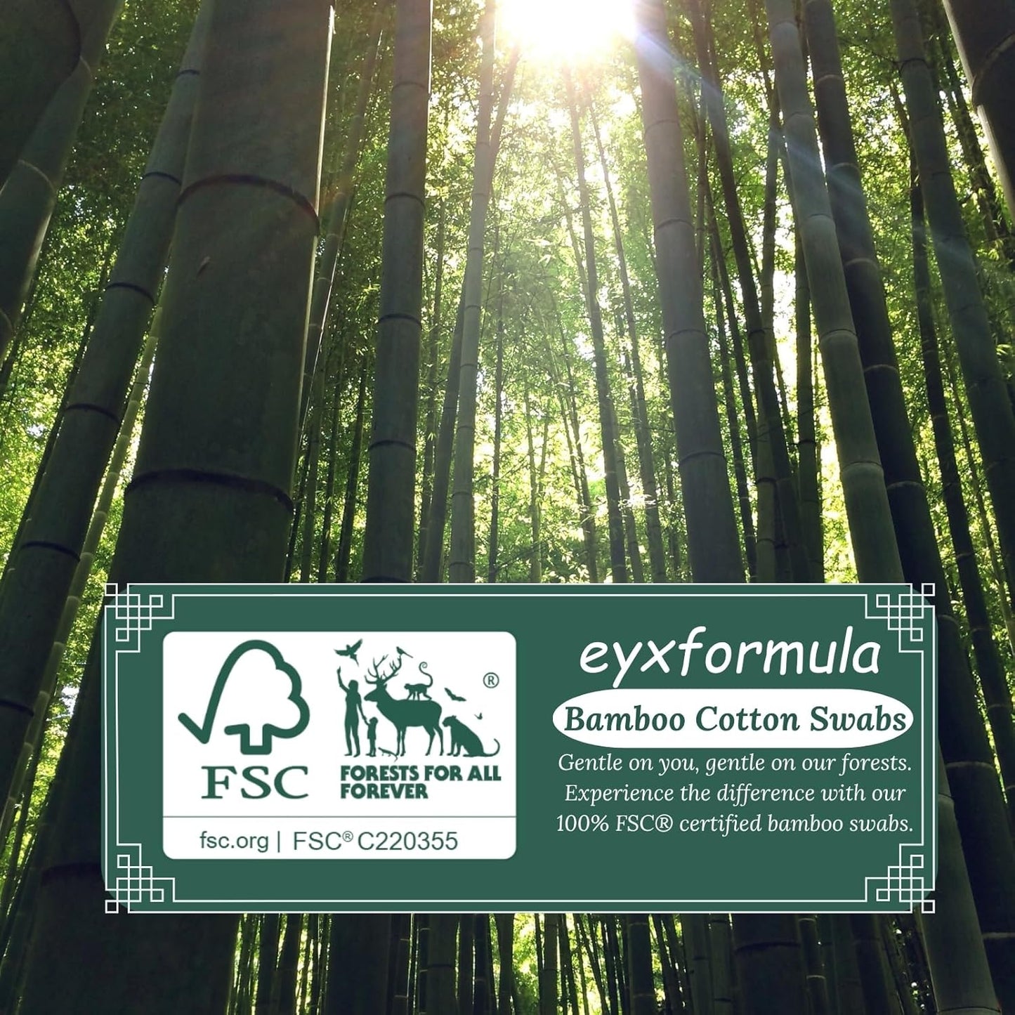 Eyxformula 500 PCS Cotton Swabs - 6 Inch Bamboo Sticks for Dog Ear Cleaning, Makeup & Crafts | Lint-Free Applicators