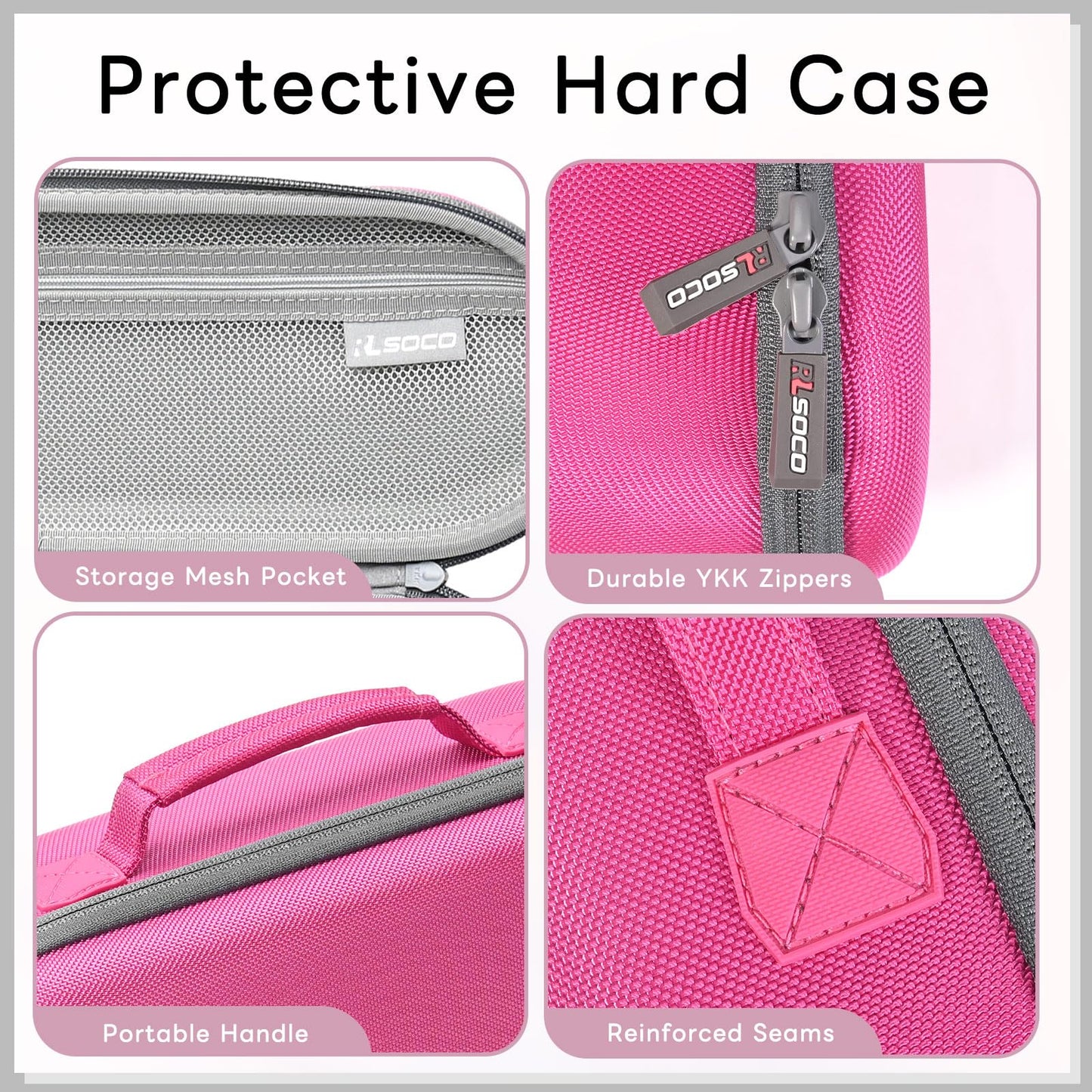RLSOCO Travel Case for Dyson Supersonic/Supersonic Nural Hair Dryer & Dyson Airwrap/Airwrap i.d./Airwrap Co-anda2x Multi-Styler, Storage Hair Dryer/Airwrap Only for easy travelling - Pink