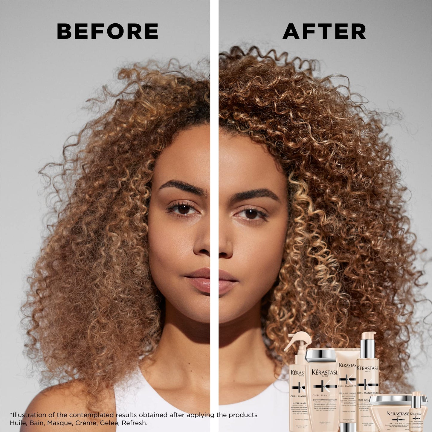 KÉRASTASE Curl Manifesto Beurre Haute Nutrition Hair Mask, Strengthens & Prevents Breakage, Adds Softness & Shine for All Wavy, Curly, Very Curly & Coily Hair, 6.8 Fl Oz