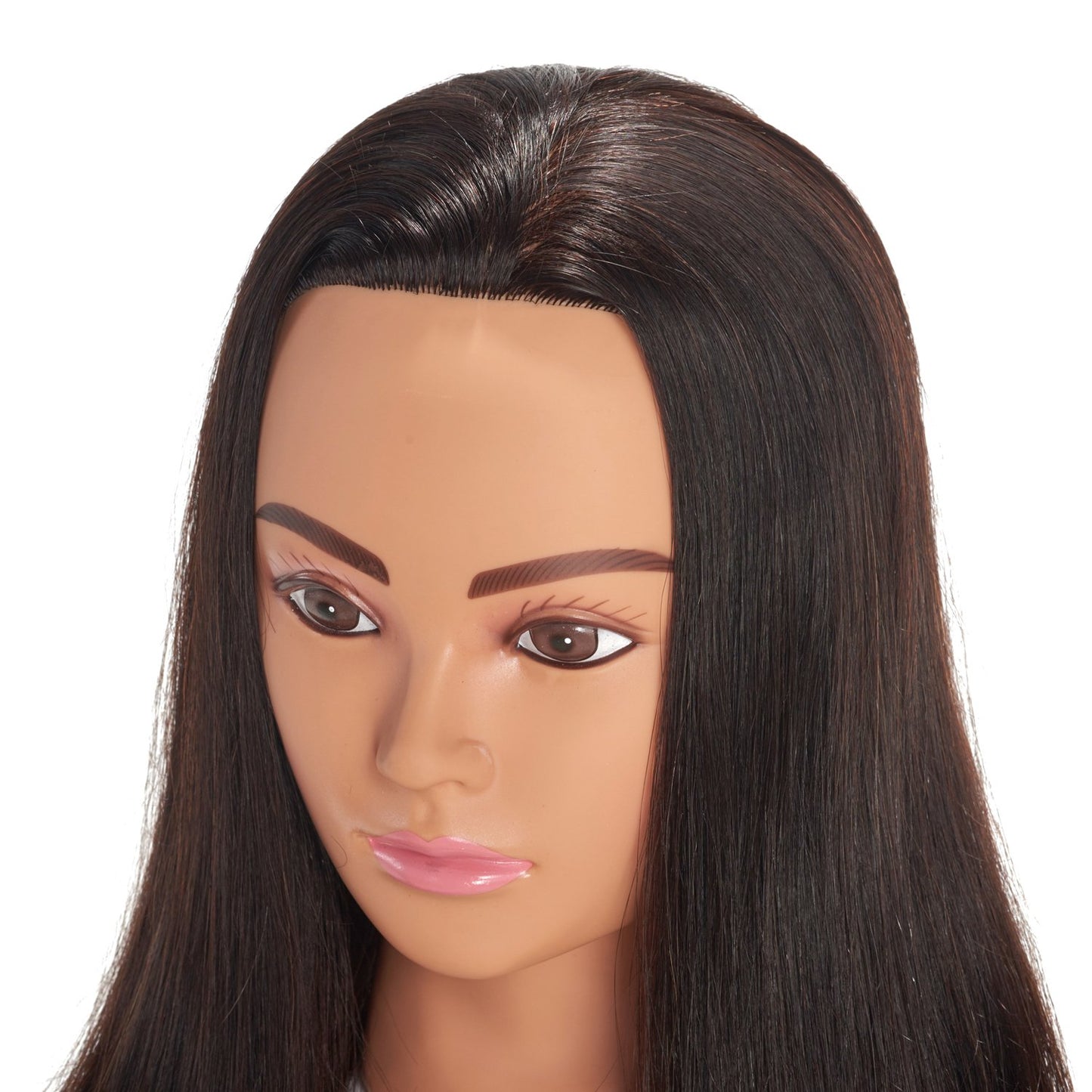 Hairingrid Mannequin Head - 20-22” 100% Human Hair Training Head with Clamp Holder