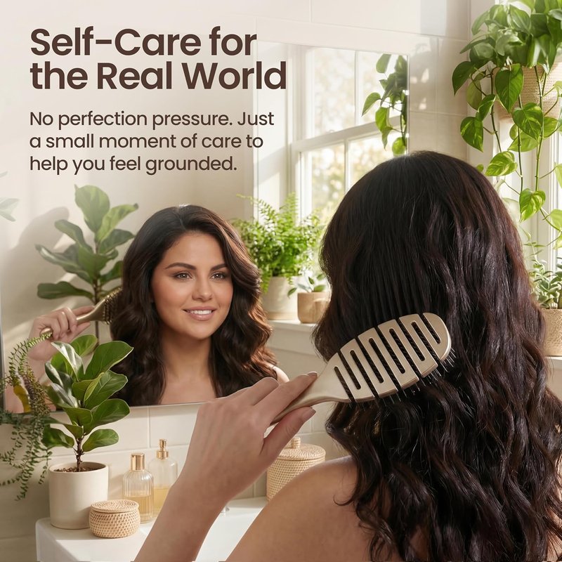 Pain-Free Flex Detangler Brush - 360 Omni-Flex for All Hair Types | Anti-Breakage, Non-Slip Grip