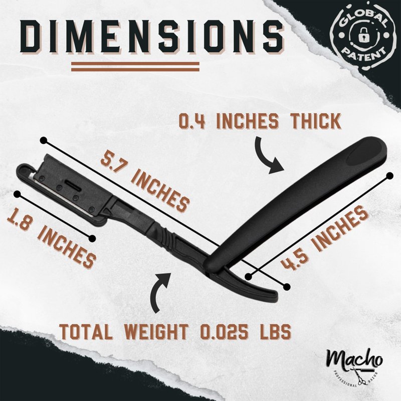 Professional Disposable Straight Razors for Men - Blade Holder with 100 Stainless Steel Razor Blade Heads - Features a Safety Lock & Blade Guard for Barbers, Shaving, and Grooming by Better Barber