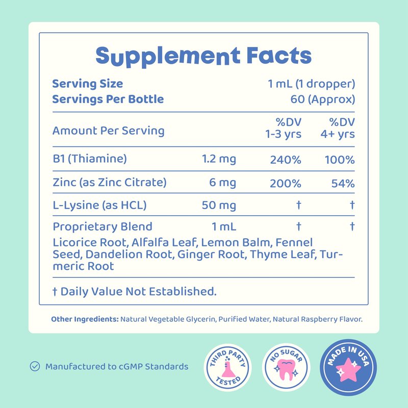 JoySpring Appetite Booster for Kids Ages 3+ | Natural Weight Gain with L-Lysine & B Vitamins | Toddler Appetite Booster | Supports Healthy Growth & Development | 2oz Liquid