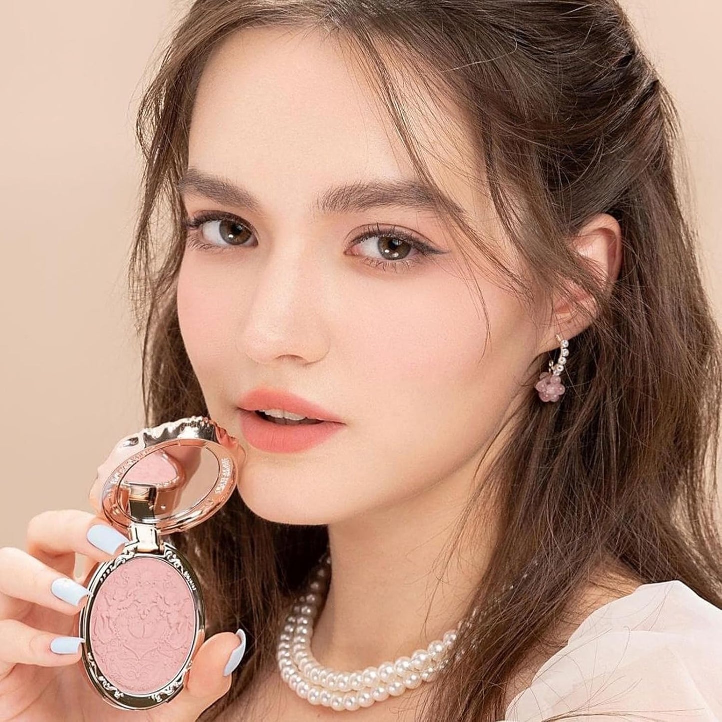 Strawberry Rococo Blush - Peach Pink Matte Powder for Cheeks | Buildable & Long-Lasting Makeup, 0.17 Oz