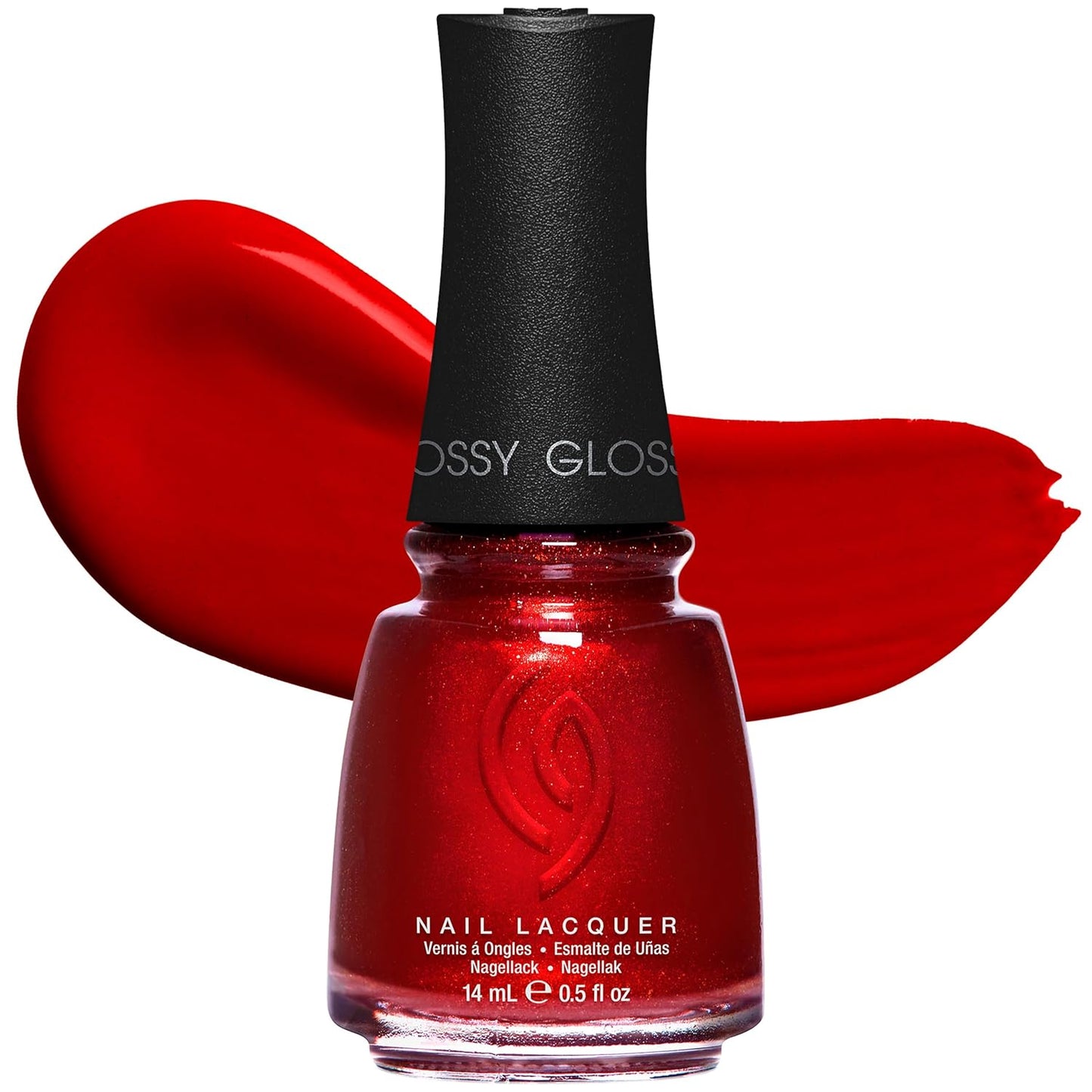 China Glaze Nail Lacquer - Moment in the Sunset Coral Pink Polish | Quick Dry, Chip Resistant, Shimmer Finish, 0.5 fl oz