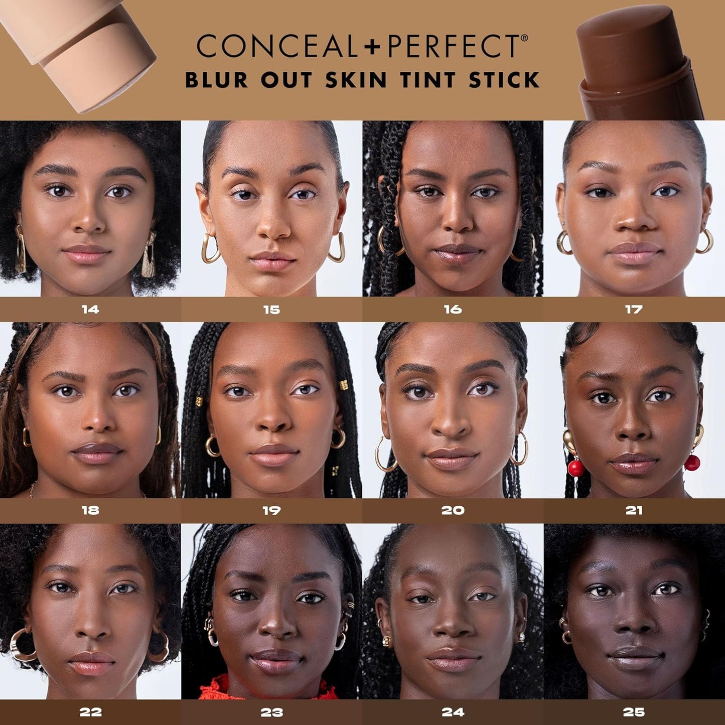Milani Conceal + Perfect Blur Out Skin Tint Stick - Lightweight Tinted Moisturizer with Vitamin C & E | Soft Matte Finish, 01-Very Fair Neutral